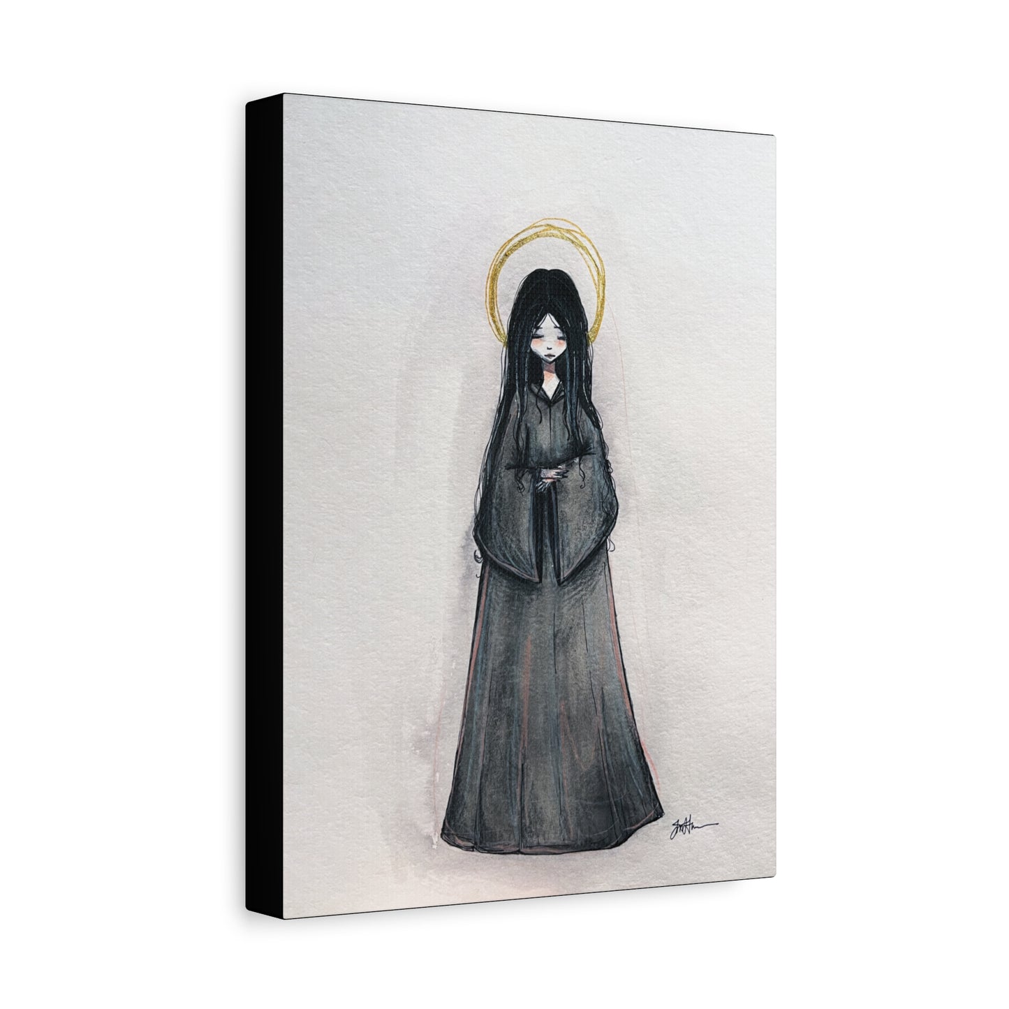 Blessed Mary Magdalen Kiota Hand-Drawn Catholic Canvas Print | Martyrs of Japan Sacred Art | Sanctified Solocosmo Religious Artwork