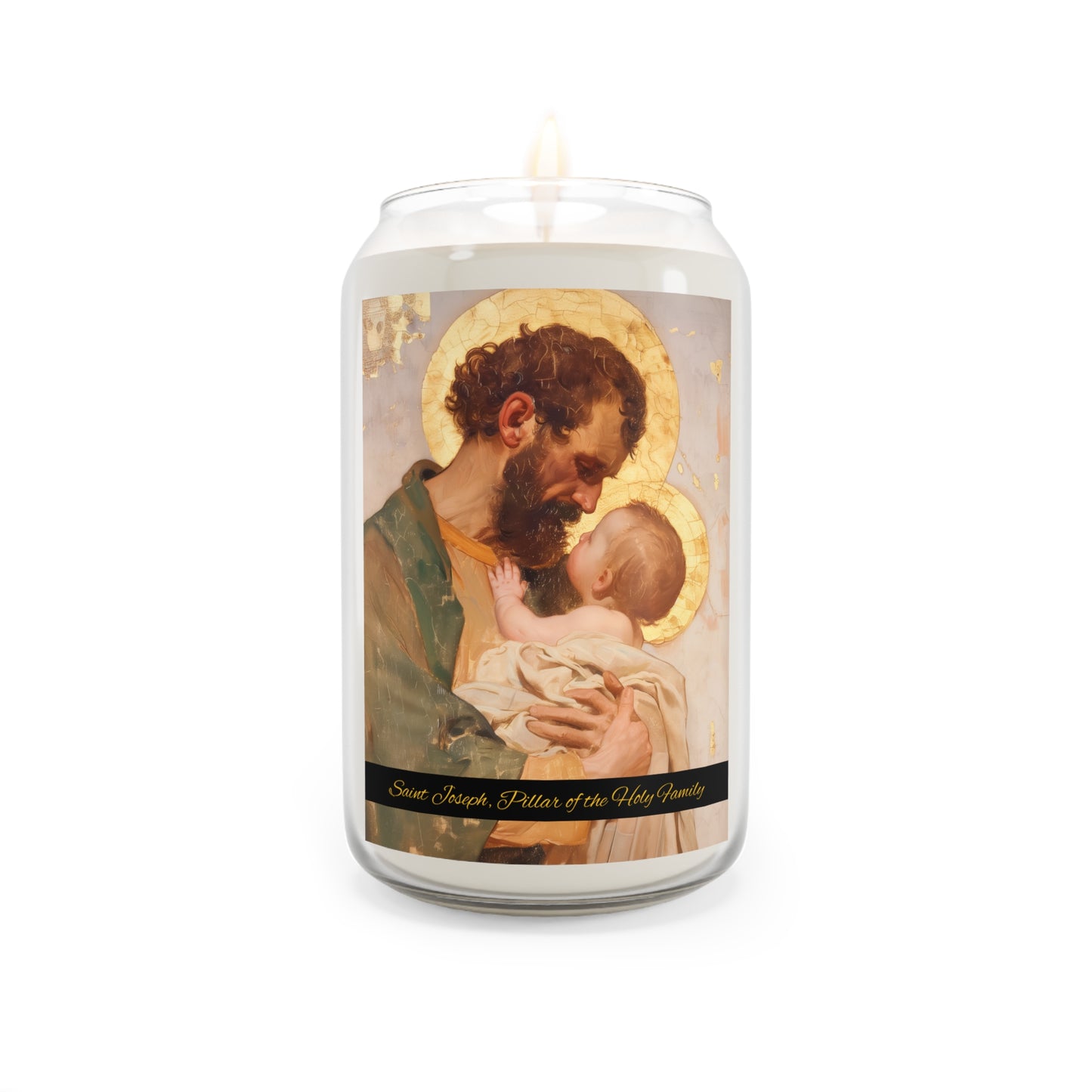 Saint Joseph, Pillar of the Holy Family - Scented Prayer Candle, 13.75oz - Tall Size - Religious Prayer Candle