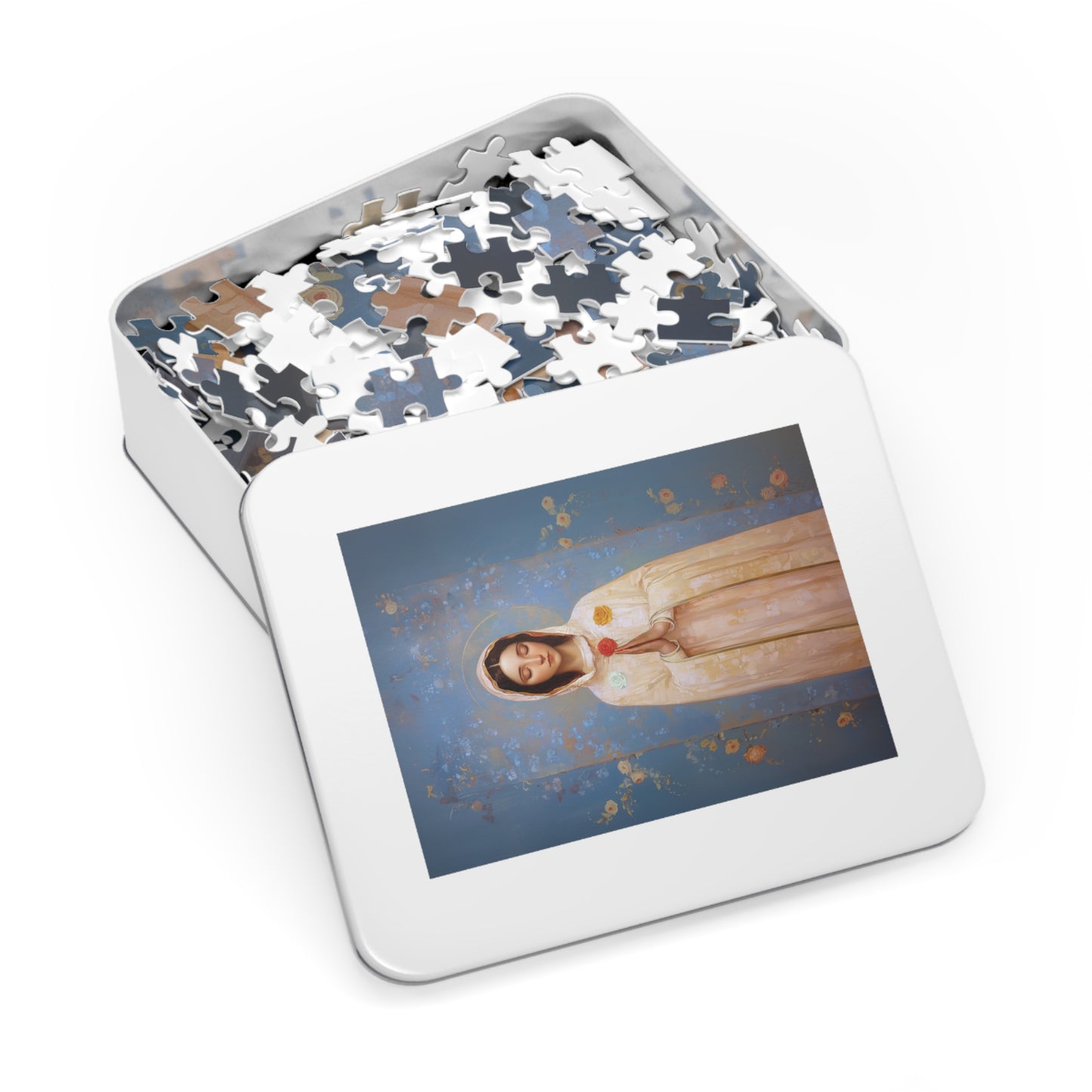 Rosa Mystica - Mystical Rose - Mother Mary - Marian Art - Puzzle - Keepsake Tin - Jigsaw Puzzle (30, 110, 252, 500,1000-Piece)