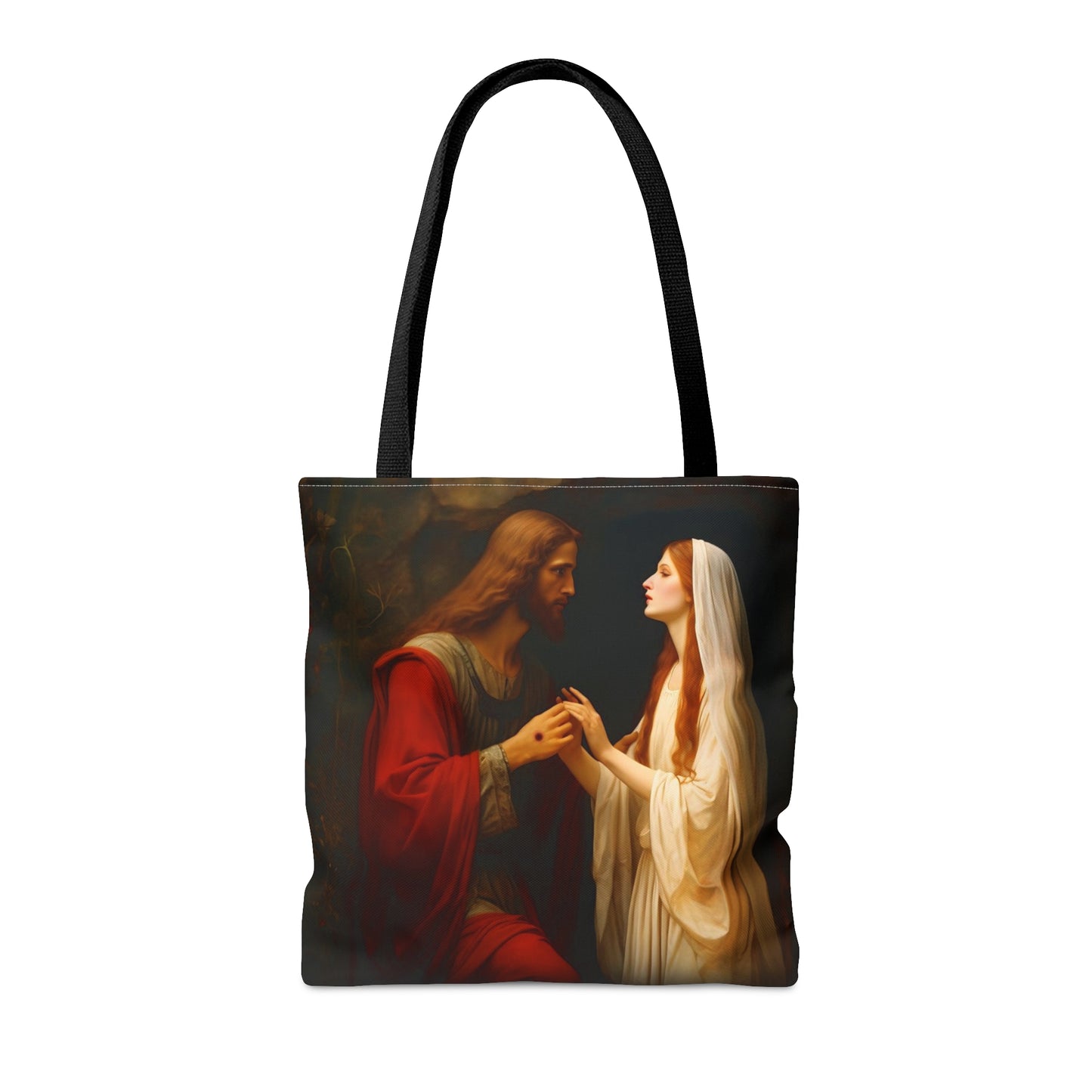 Revelation of Redemption Mary Magdalene and the Risen Christ - Tote Bag - faith inspired carry-all purse