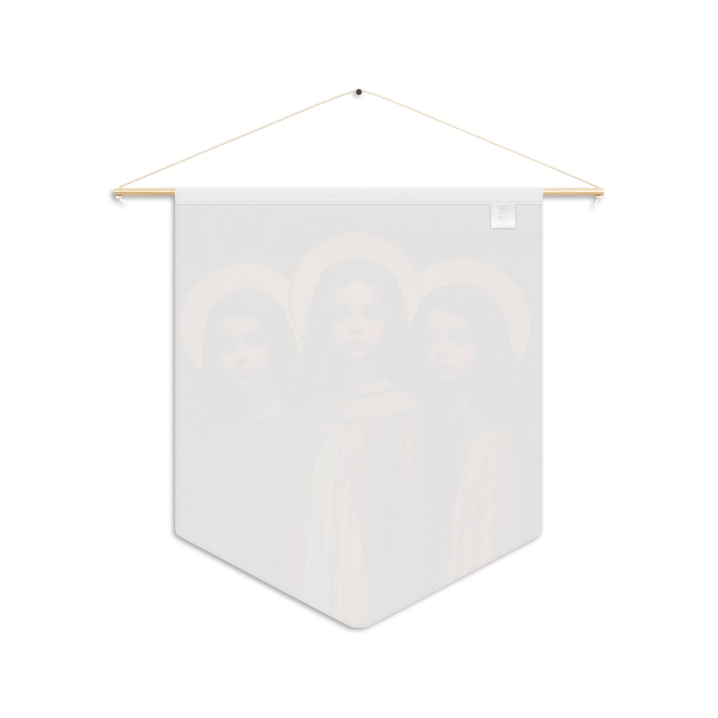 Saints Faith, Hope and Charity - Pennant / Banner / Wall Hanging - Prayer room art - Catholic Home - 18" x 21"