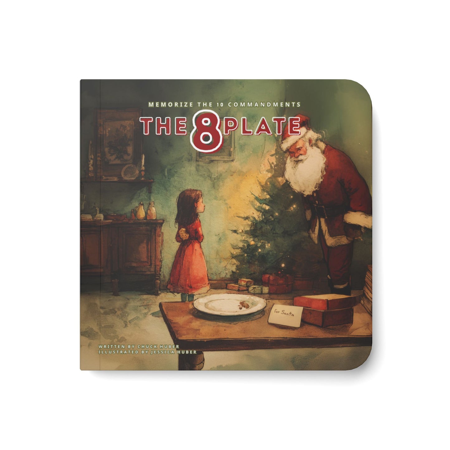The 8 Plate (Board Book) Ten Commandments Board Book | Catholic Memory Book for Kids | Bible Mnemonics for Children