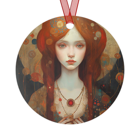 Saint Lucy - Religious Holiday Christmas Ornament and Keepsake - Double sided Keepsake Religious Ornament