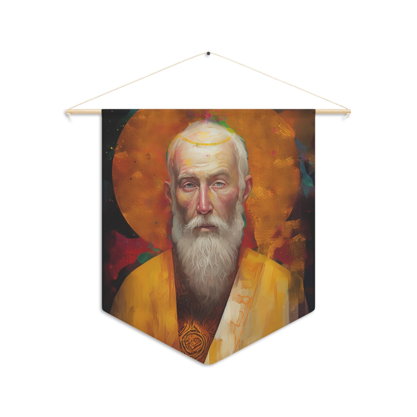 Saint Simon the Apostle Wall Banner / Wall Hanging - Prayer room art - Catholic Home Art - Large Saint Art for your home - 18" x 21"