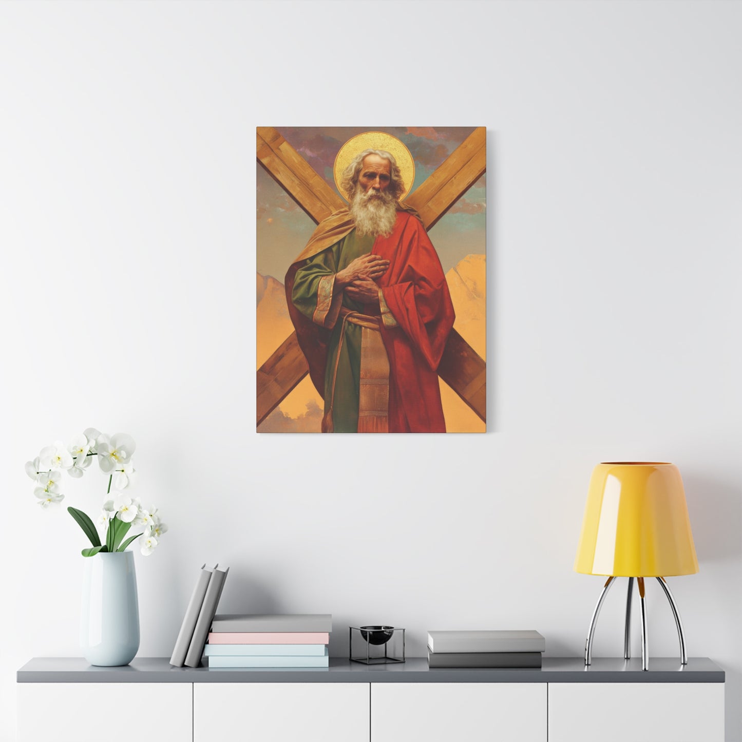 Saint Andrew the Apostle - Gallery Wrapped Canvas - Print - Religious Art for your Home - Catholic
