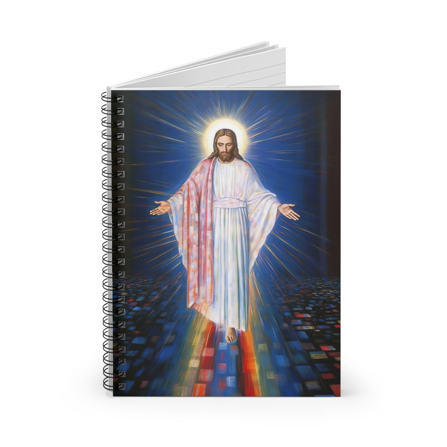 Christ - Our Divine Lord Savior Journal - Sanctified Souls Art - Religious Based Notebook - Spiral Notebook - Ruled Line - Divine Mercy