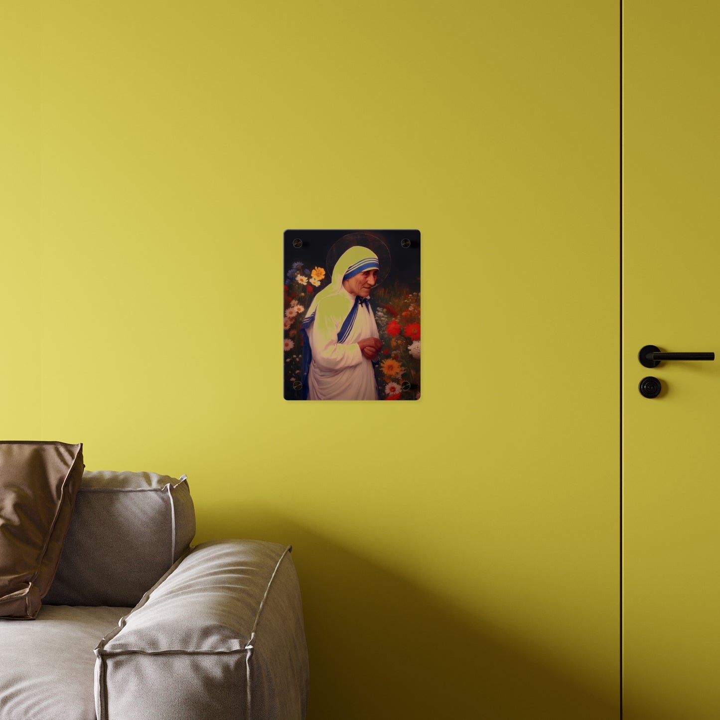Saint Teresa of Calcutta Wall Art Panel - Ready to Hang Acrylic Print - Catholic Saint Art - Patron Saint Print - No Frame needed