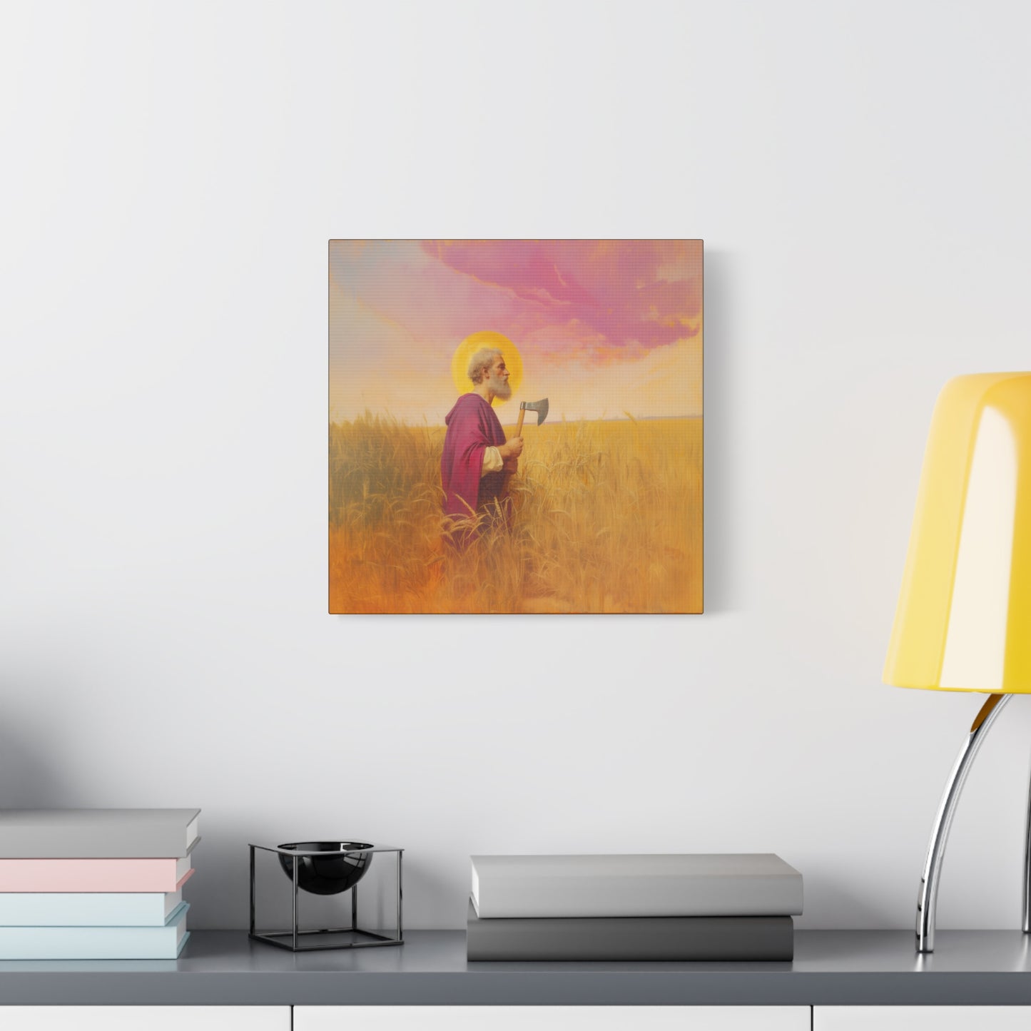Saint Matthias -  Museum Wrapped Canvas - Sanctified Souls Print - Religious Art for your Home - Catholic Patron Saint Art