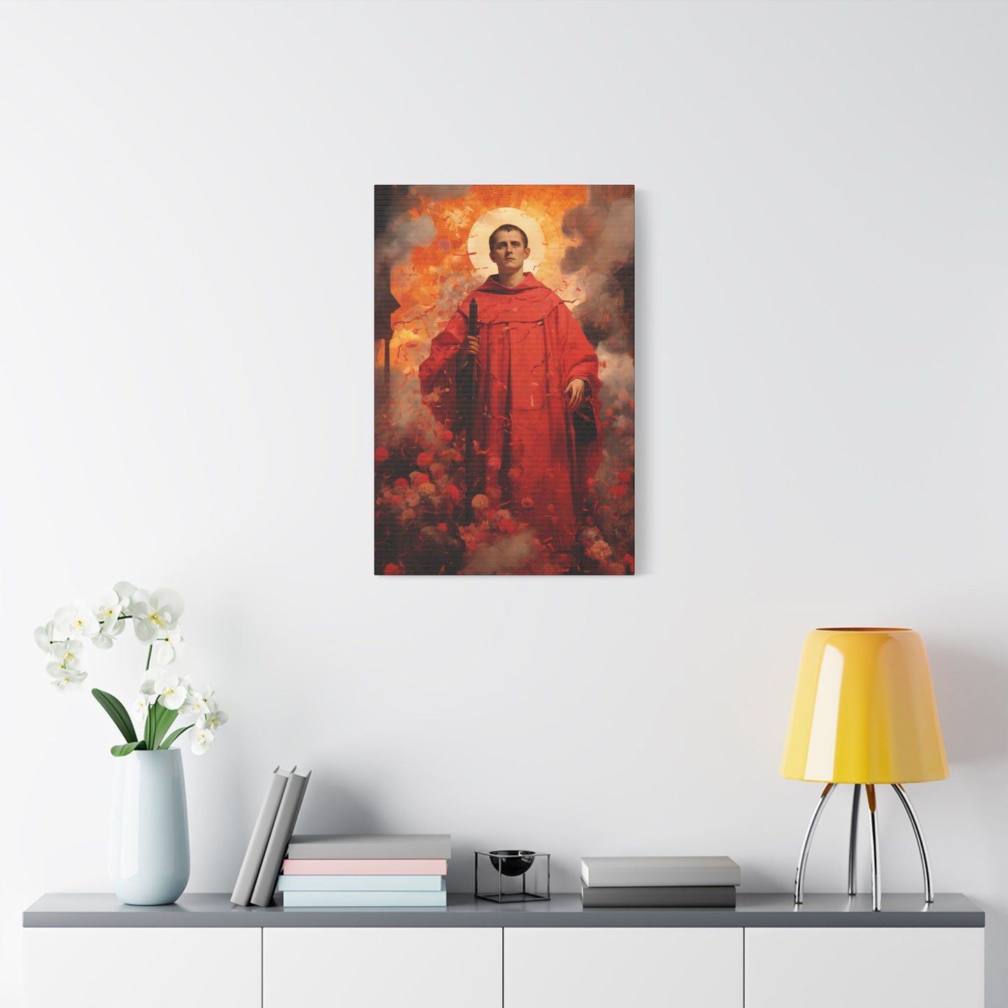 Saint Lawrence Deacon and Martyr Canvas Print - Multiple Sizes - Catholic Home art - Museum Wrapped Canvas - Sanctified Souls Print