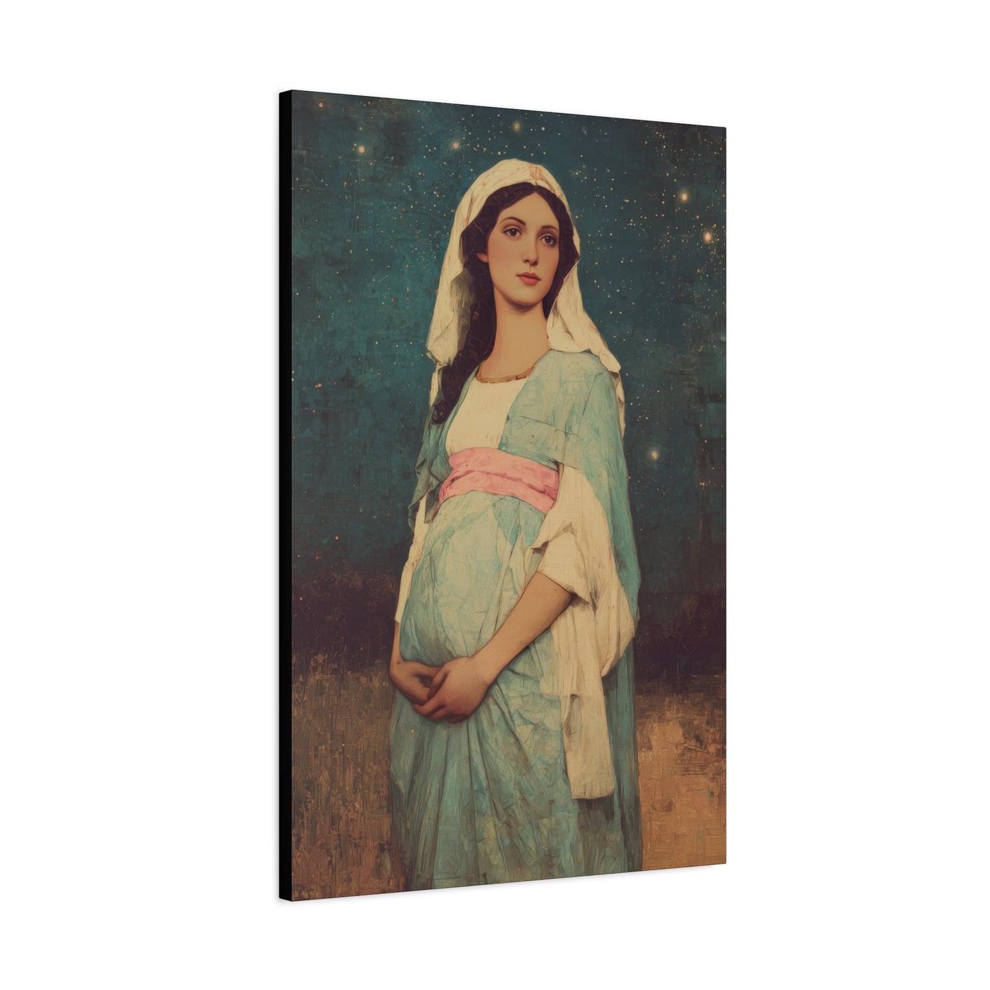 Our Lady of 'O' - Our Lady of Expectation - Mother Mary - Marian Art - Gallery Wrapped Canvas - Print - Catholic Art Print
