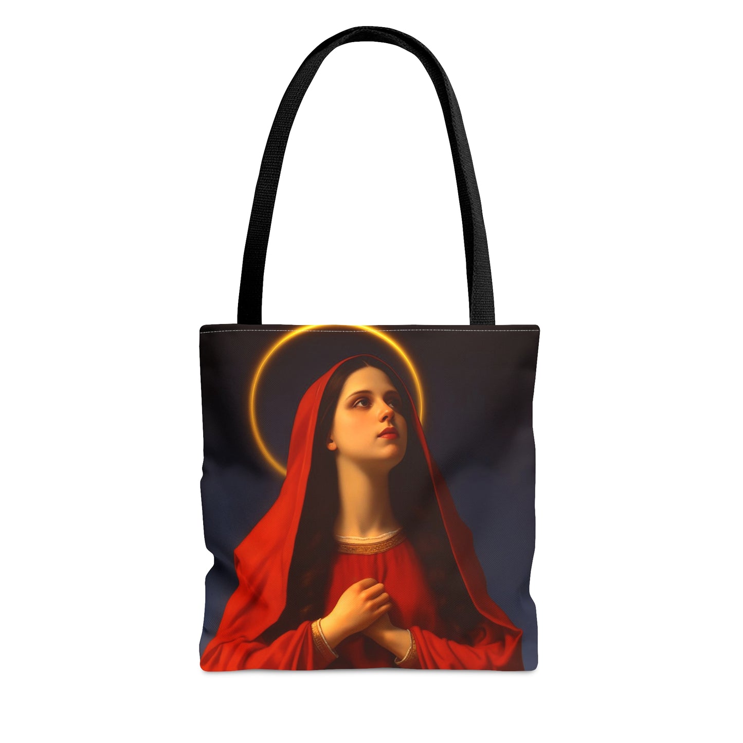 Mary the Blessed Virgin Tote Bag - Catholic faith inspired carry-all purse - day to day bag - Mary the Blessed Virgin - Double Sided