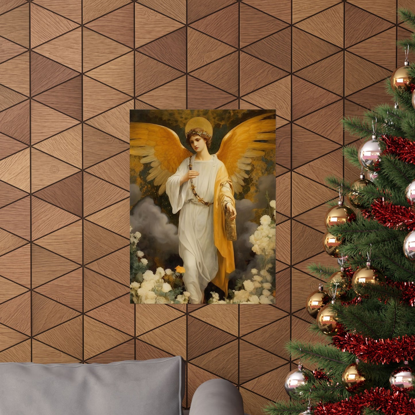 Saint Gabriel  the Archangel - Sanctified Souls Print - Multiple Sizes - Premium Matte Vertical Posters