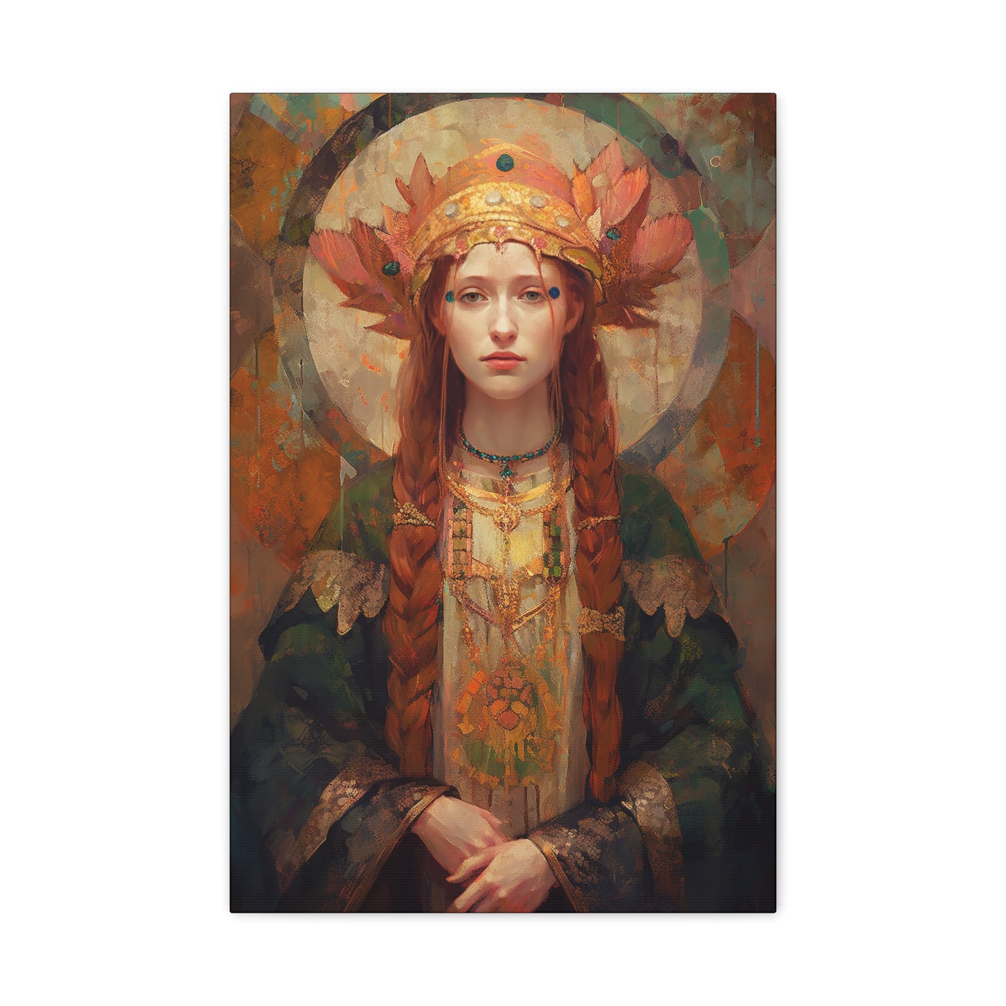 Saint Margaret of Scotland - Museum Wrapped Canvas - Sanctified Souls Print - Religious Art for your Home