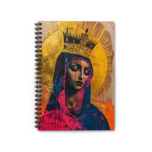 Mother Mary - Queen of the Universe - Sanctified Souls Art - Religious - Spiral Notebook - Ruled Line - Catholic Religious art