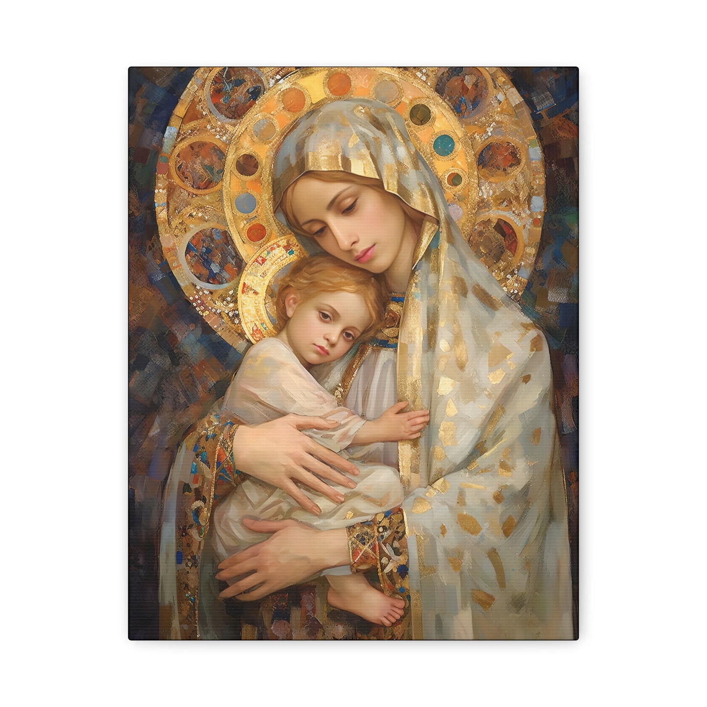 Madonna and Child - Gallery Wrapped Canvas - Sanctified Souls Print - Religious Art for your Home - The Virgin Mary and The Christ Child