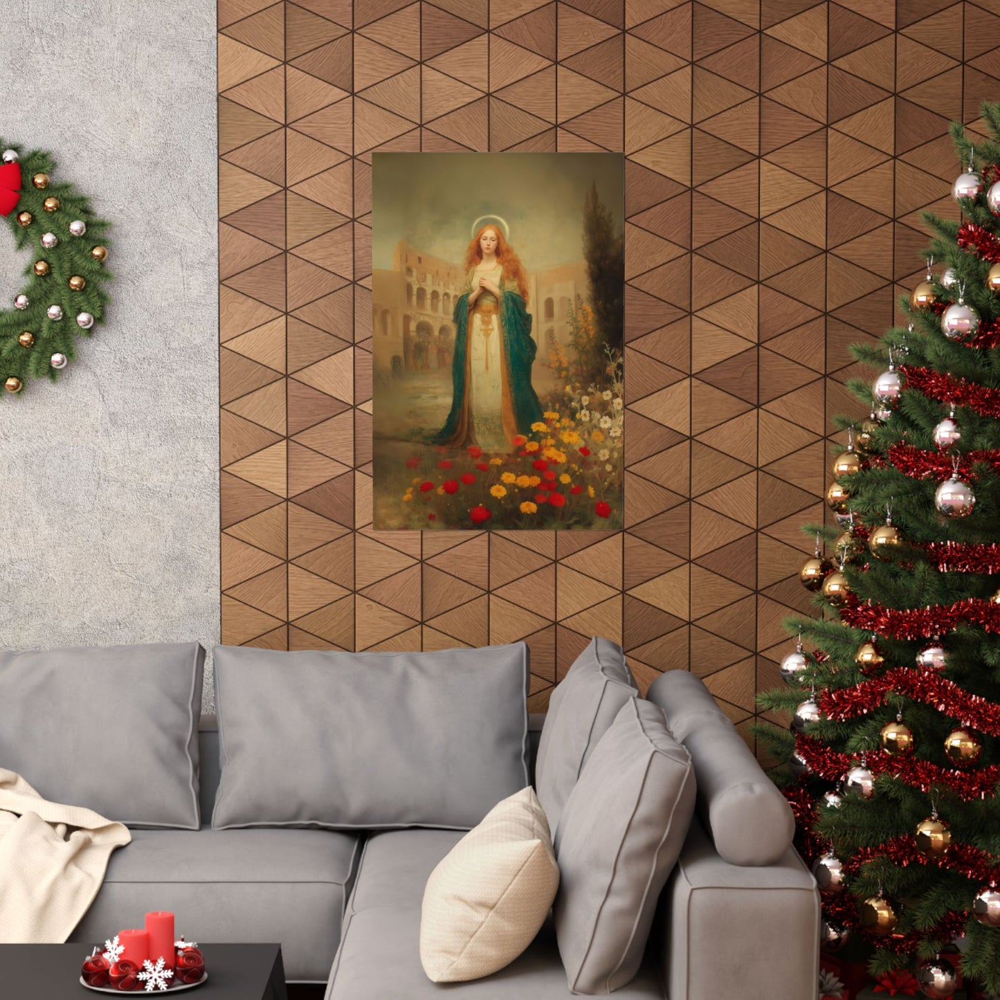 Saint Justina -  Catholic Art - Multiple Sizes - Premium Posters - Catholic Art - Christian Home - Catholic Saint Art