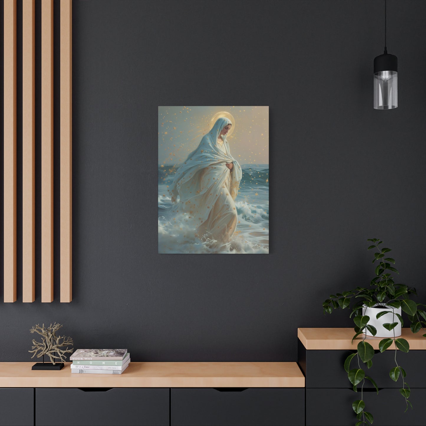 Guiding Light - Our Lady, Star of the Sea - Museum Wrapped Canvas - Sanctified Souls - Religious Art for your Home