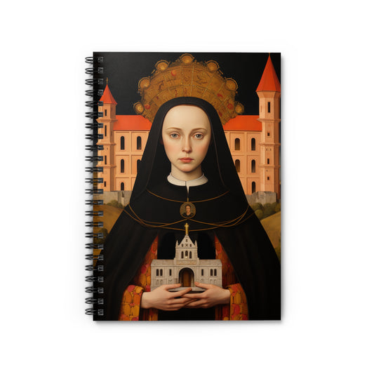 Saint Hedwig - Sanctified Souls Art - Religious Based Notebook - Spiral Notebook - Ruled Line