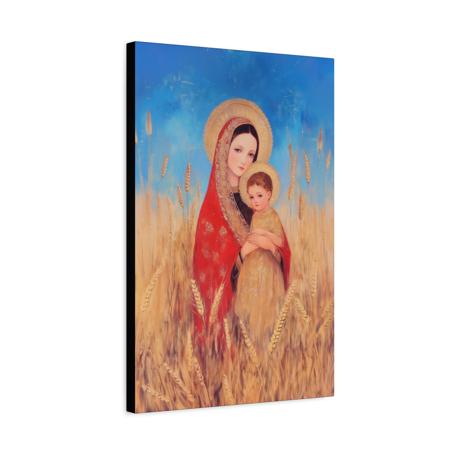 Our Lady of the Harvest  - Multiple Sizes - Catholic Home art - Museum Wrapped Canvas - Sanctified Souls Print