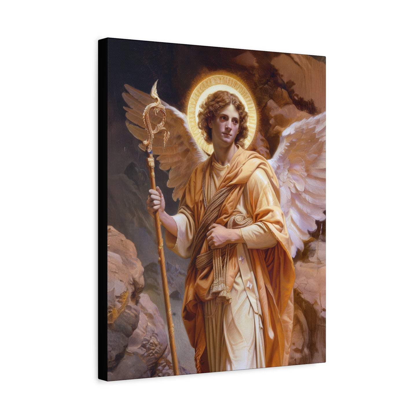Saint Raphael the Archangel - Gallery Wrapped Canvas - Print - Religious Art for your Home - Catholic