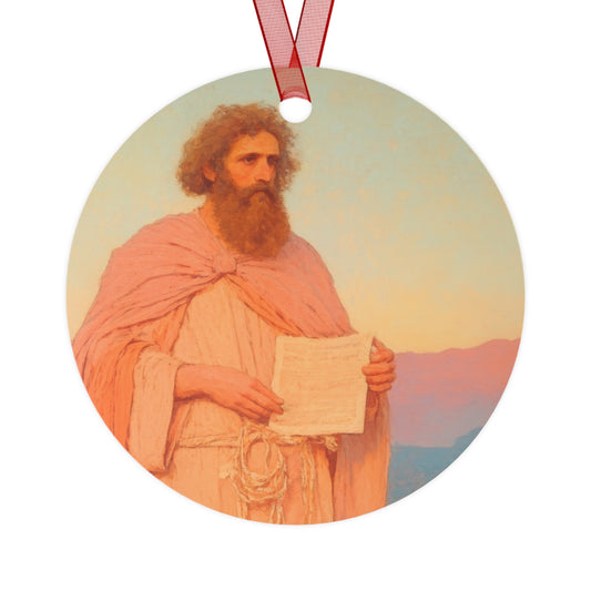 Obadiah - Keeper of the Lord's Warning and Mercy - Metal Ornament - Religious Holiday Christmas Ornament and Keepsake