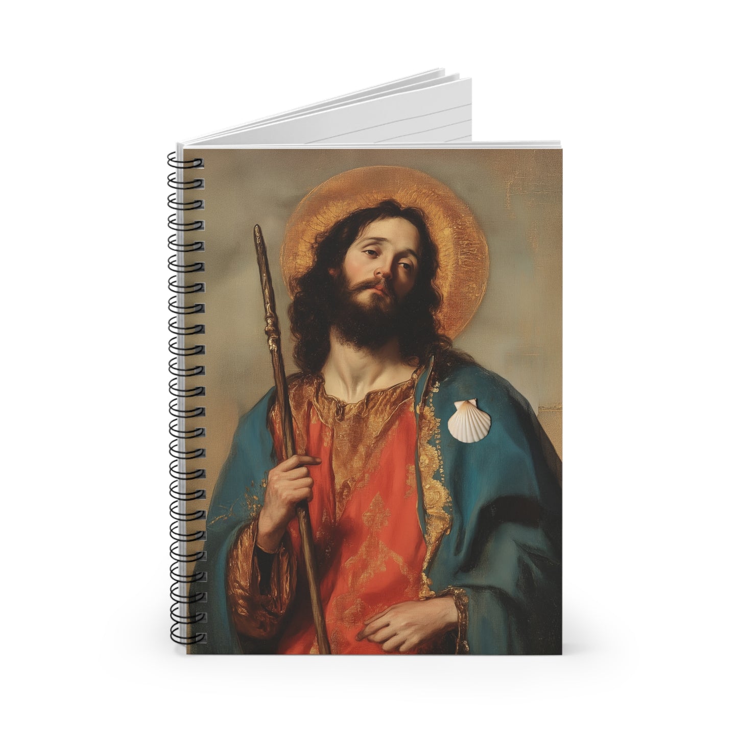 Saint James the Greater - Apostle - Sanctified Souls Art - Religious - Spiral Notebook - Ruled - Catholic - Devotional Journal - Diary