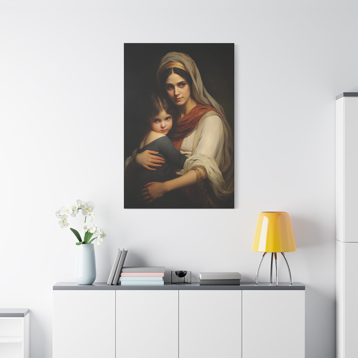 Saint Anne mother of Mary the Blessed Virgin - Museum Wrapped Canvas - Sanctified Souls Print - Religious Art for your Home