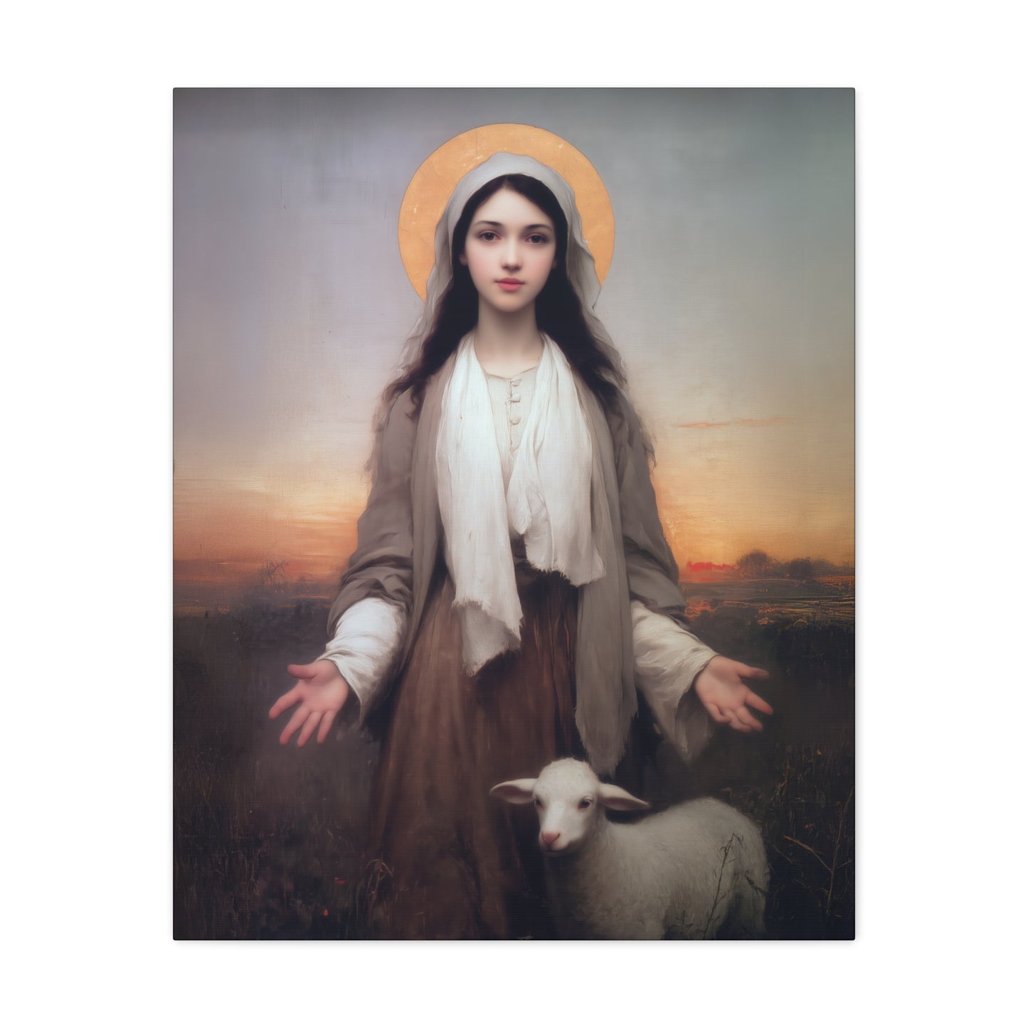 Saint Germaine Cousin - Gallery Wrapped Canvas - Print - Religious Art for your Home - Catholic Art