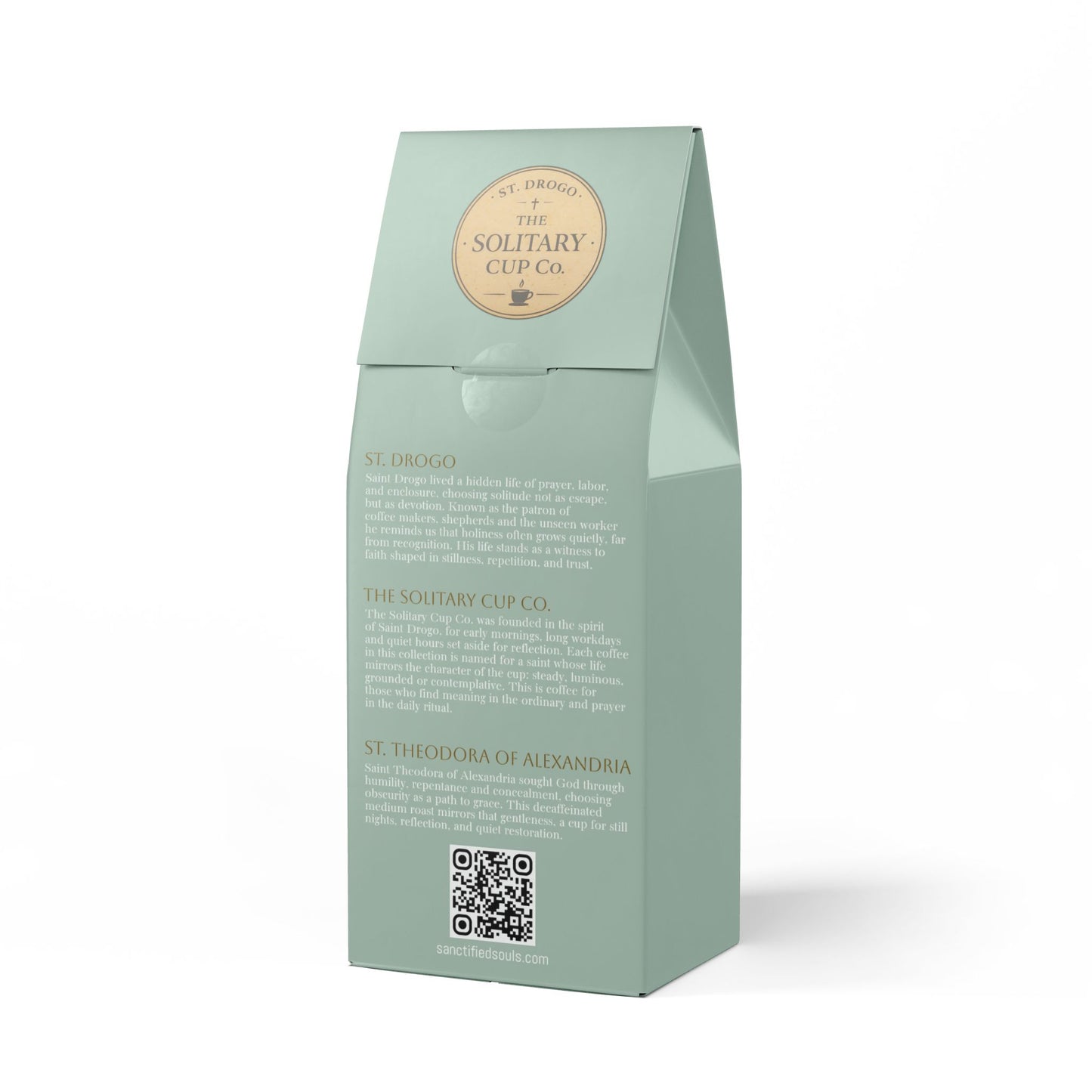 St. Theodora of Alexandria - Night Watch Decaf (Decaffeinated Medium Roast) - St. Drogo - The Solitary Cup Co. - Artisan Catholic Saint Inspired Coffee - 12 oz.