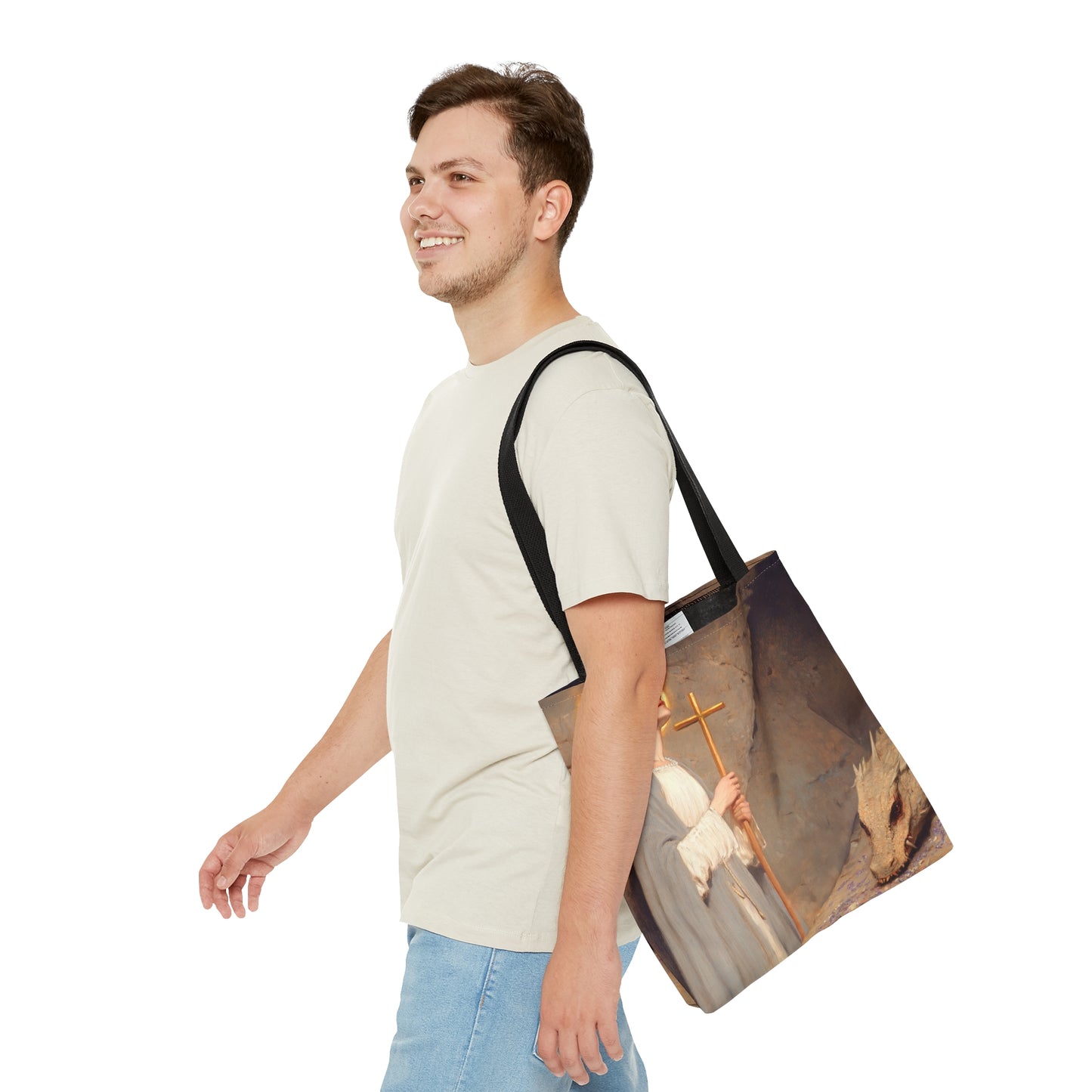 Saint Margaret of Antioch - Tote Bag - Large Medium Small Faith Art Bag - Bible Study Faith Purse - Double Sided