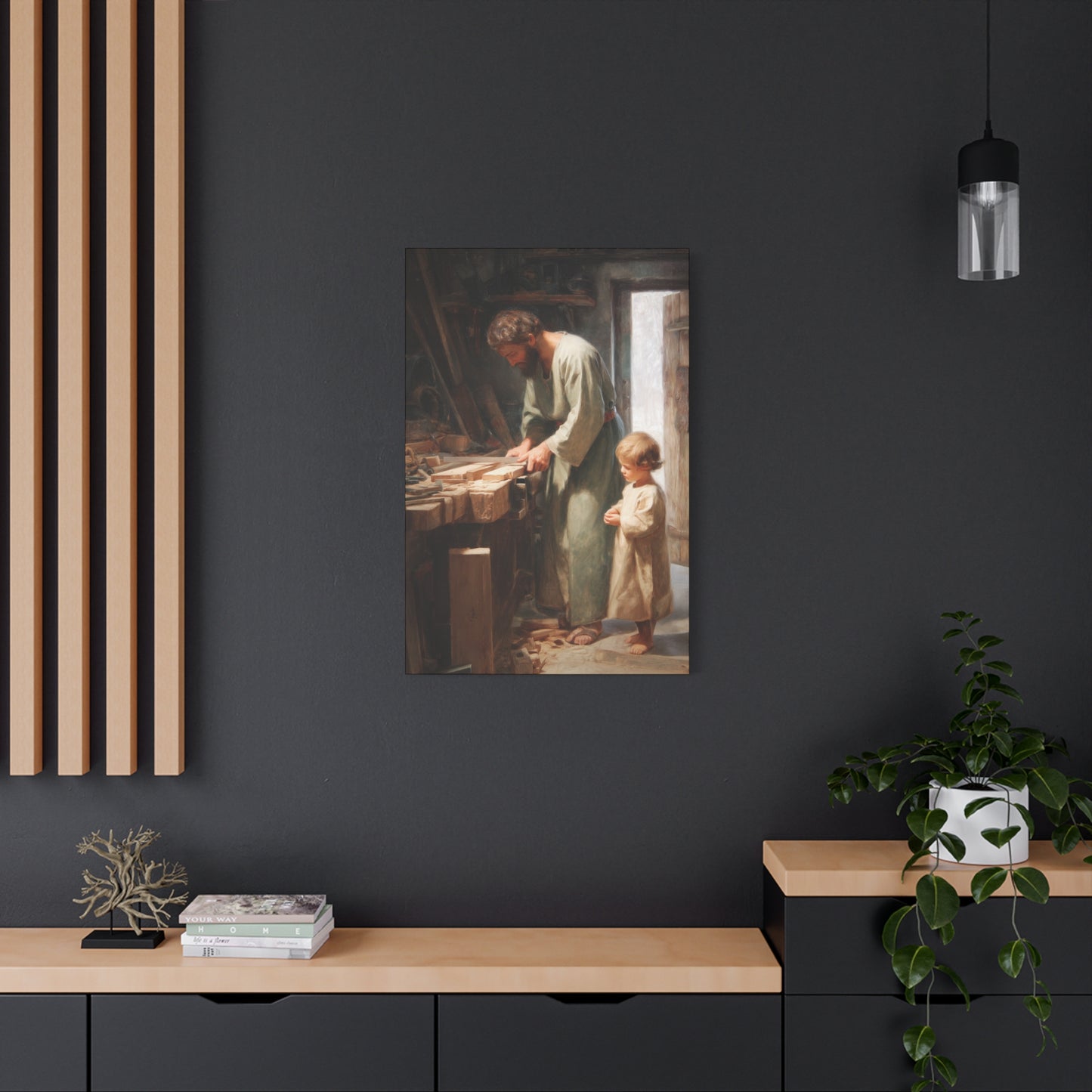 Saint Joseph the Worker - Museum Wrapped Canvas - Sanctified Souls Print - Religious Art for your Home