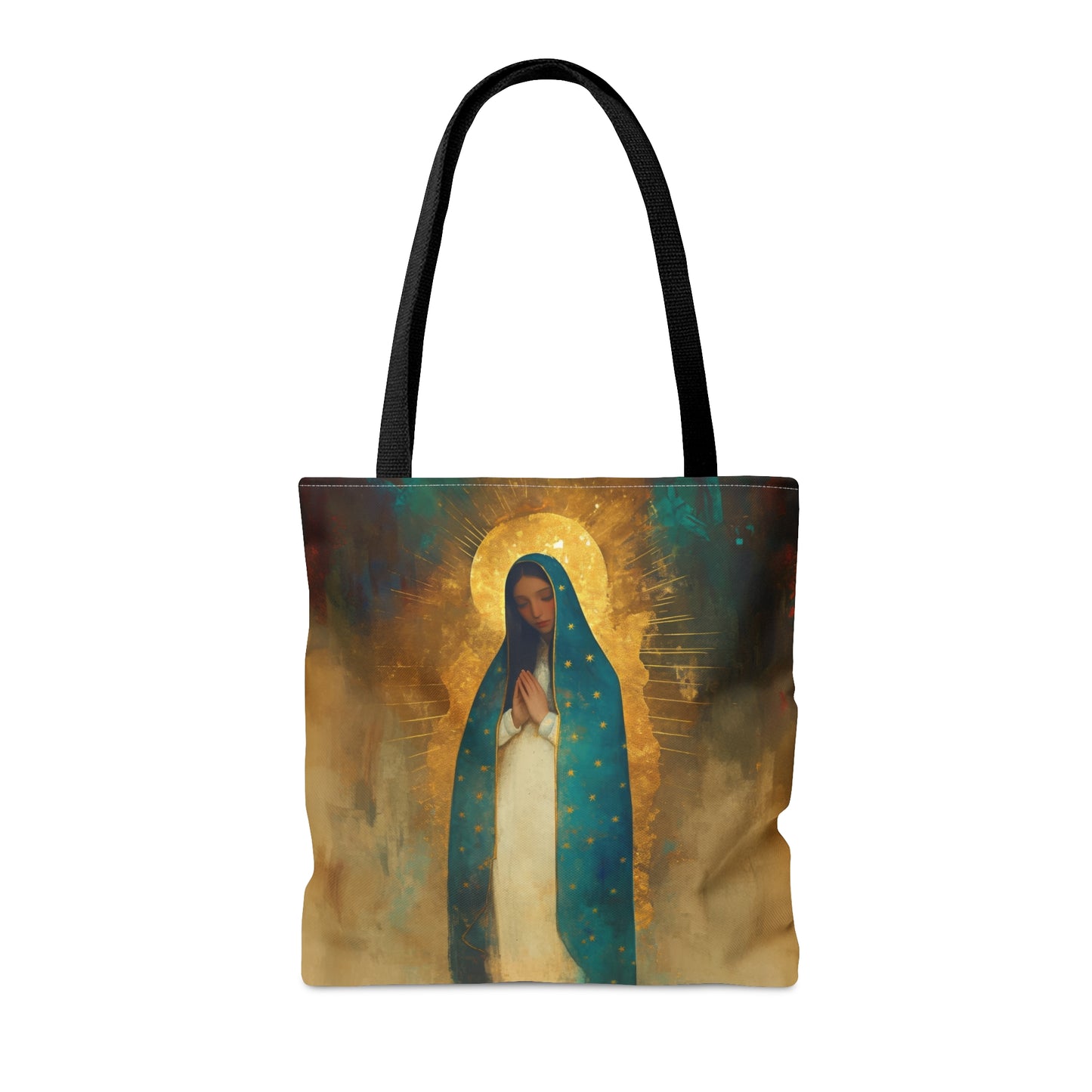 Flower of the new World - Our Lady of Guadalupe Tote Bag - Large Medium Small Faith Art Bag - Catholic Faith Purse - Double Sided