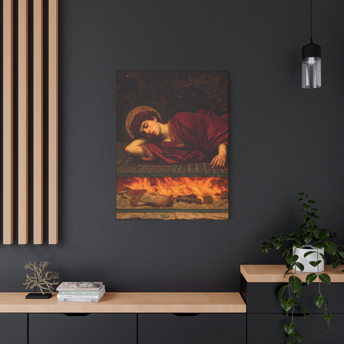Saint Lawrence -  Museum Wrapped Canvas - Sanctified Souls Print - Religious Art for your Home - Catholic Patron Saint Art