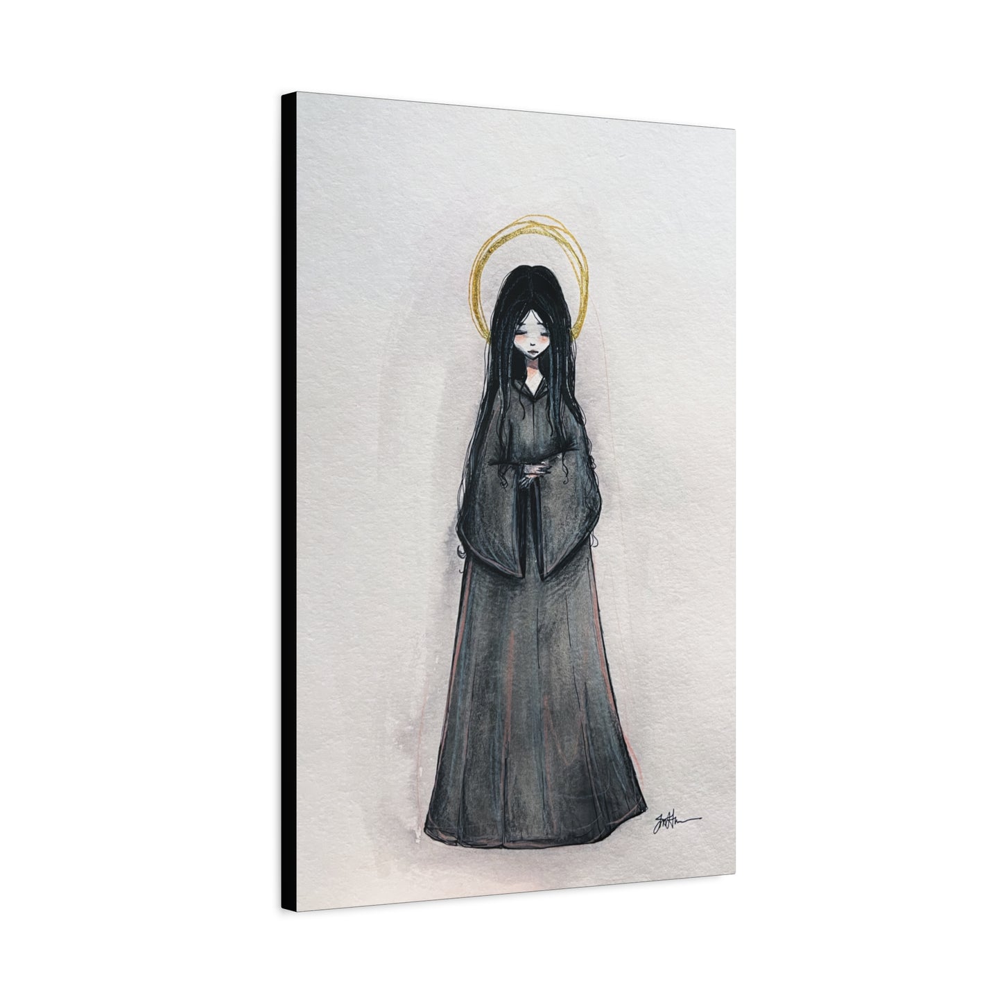 Blessed Mary Magdalen Kiota Hand-Drawn Catholic Canvas Print | Martyrs of Japan Sacred Art | Sanctified Solocosmo Religious Artwork