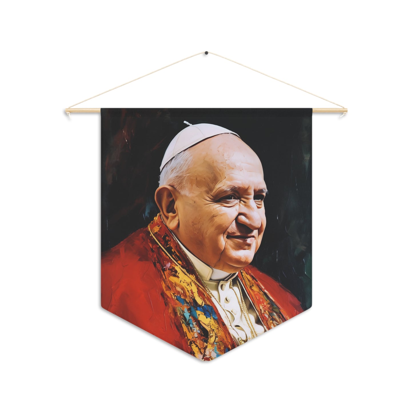 Pope Saint John XXIII Wall Banner / Wall Hanging / Pennant - Prayer room art - Catholic Home - Saint Art for your home - 18" x 21"