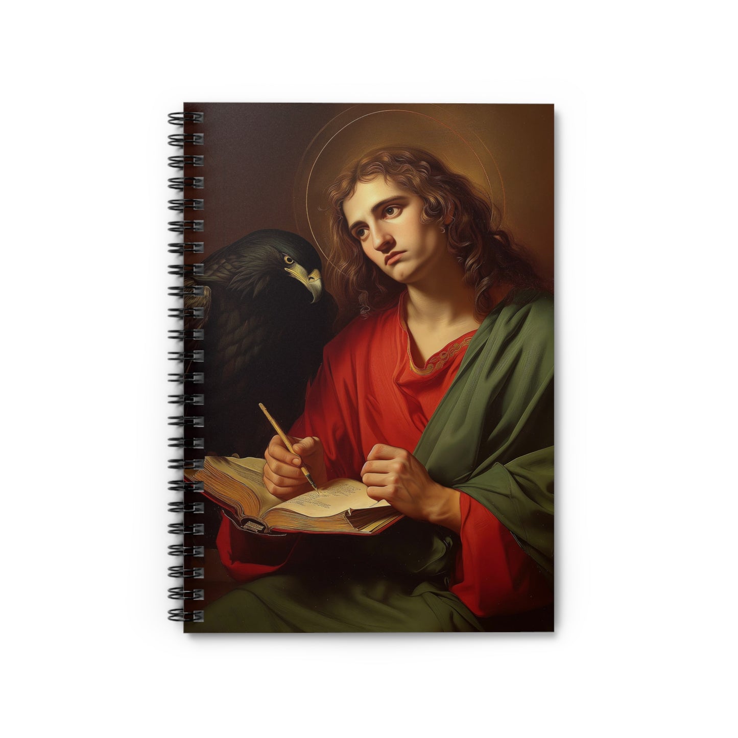Saint John the Apostle Journal - Sanctified Souls Art - Religious Based Notebook - Spiral Notebook - Ruled Line
