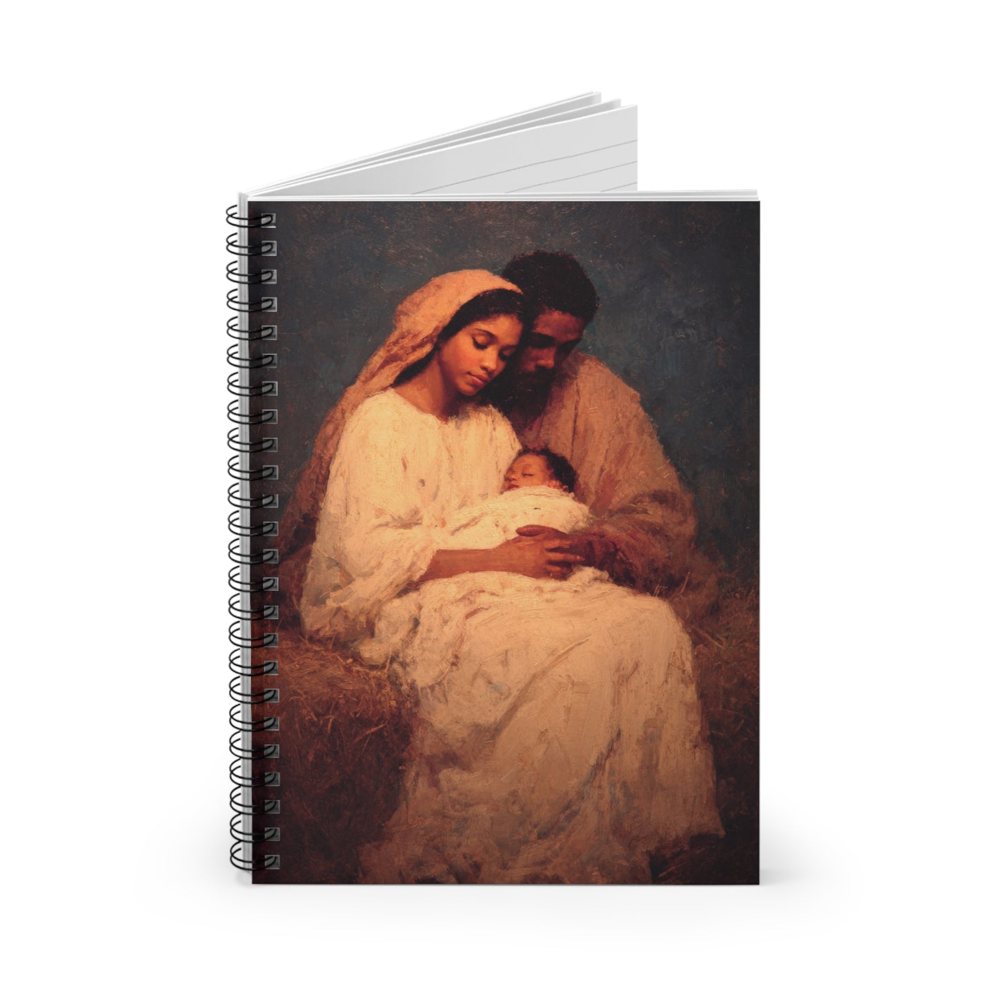 Love Made Visible in the Holy Family - Sanctified Souls Art - Religious Based Notebook - Spiral Notebook