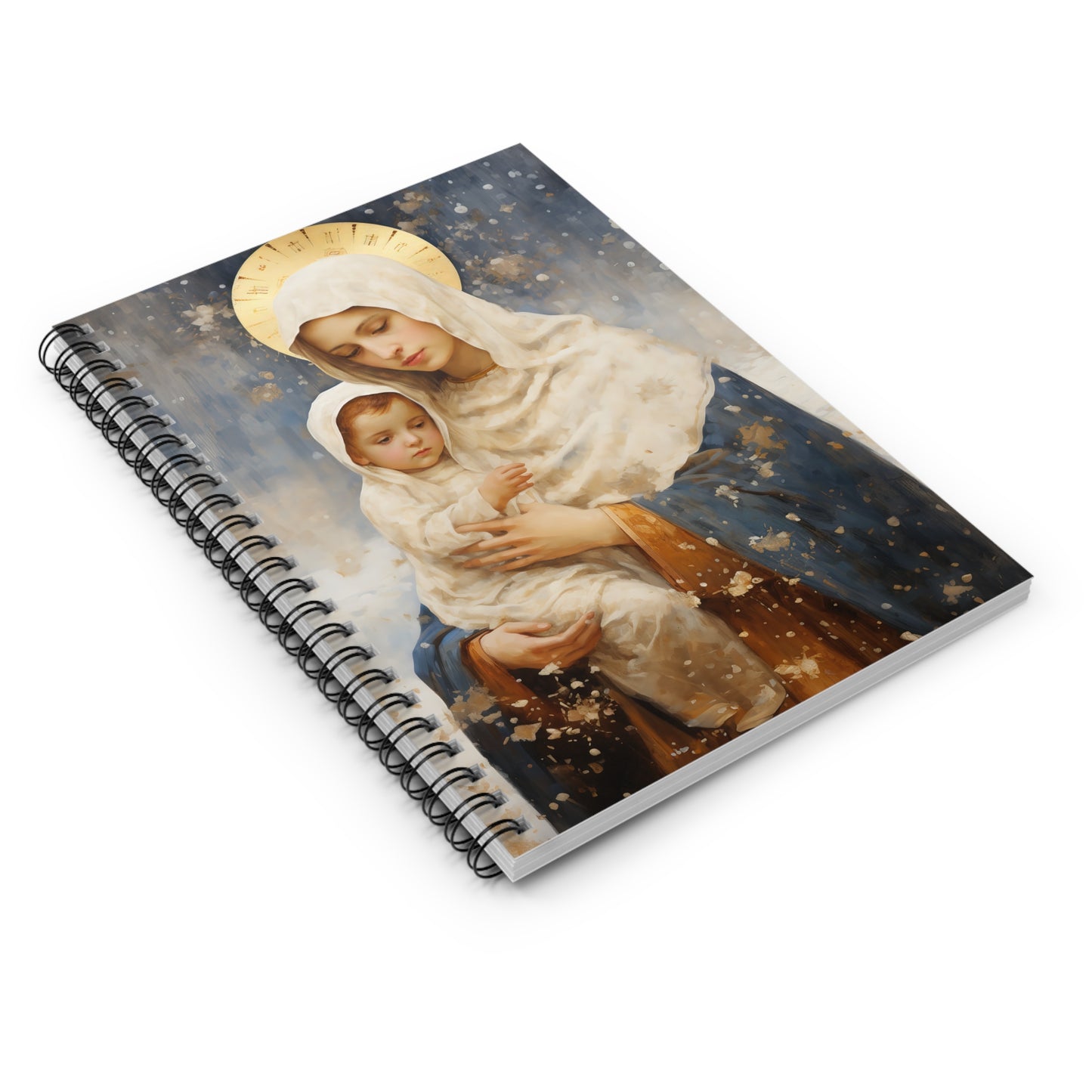 Winter's Grace : Our Lady of the Snows Journal - Sanctified Souls Art - Religious Based Notebook - Spiral Notebook - Ruled Line