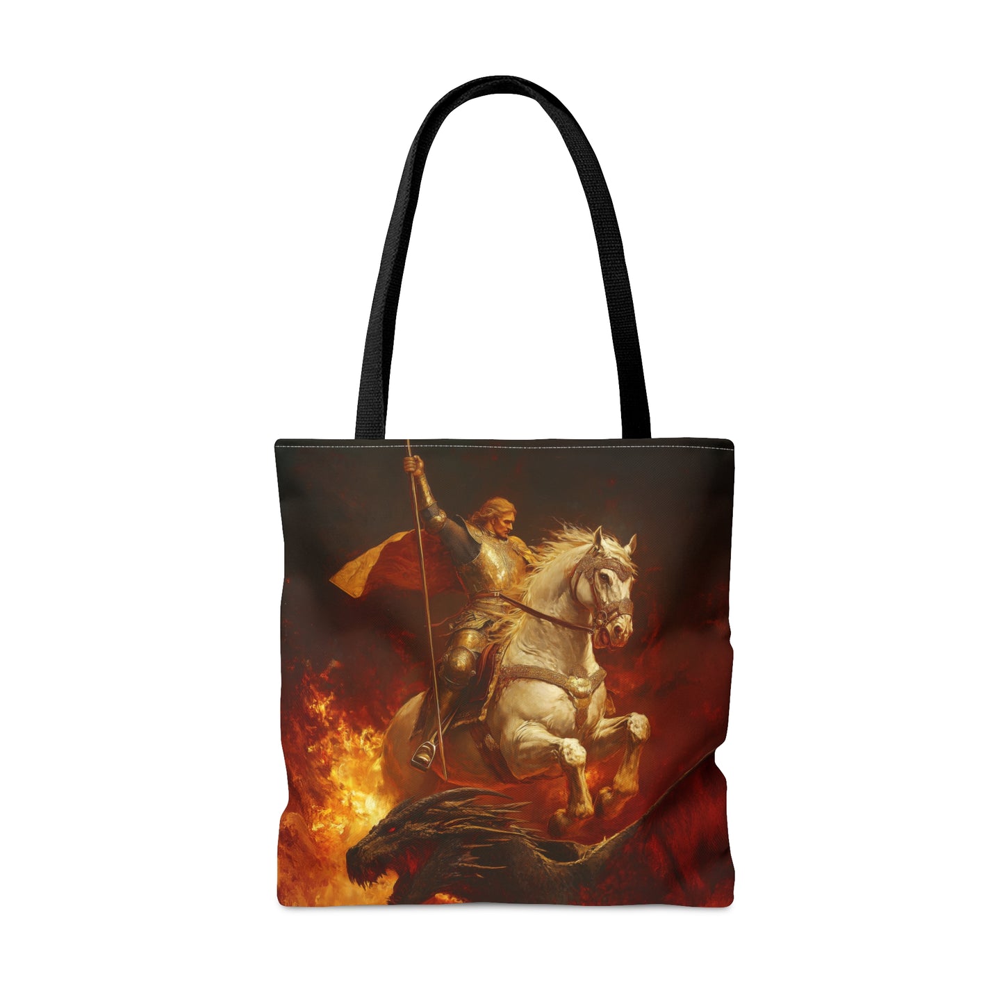 Saint George - Tote Bag - Large Medium Small Faith Art Bag - Bible Study Faith Purse - Double Sided