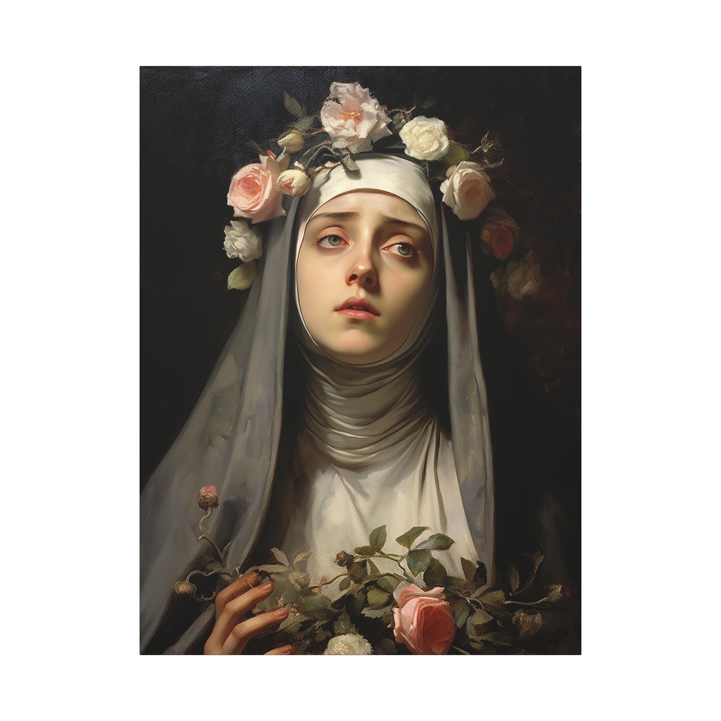 Saint Rose of Lima Canvas Print - Multiple Sizes - Catholic Home art - Museum Wrapped Canvas - Sanctified Souls Print