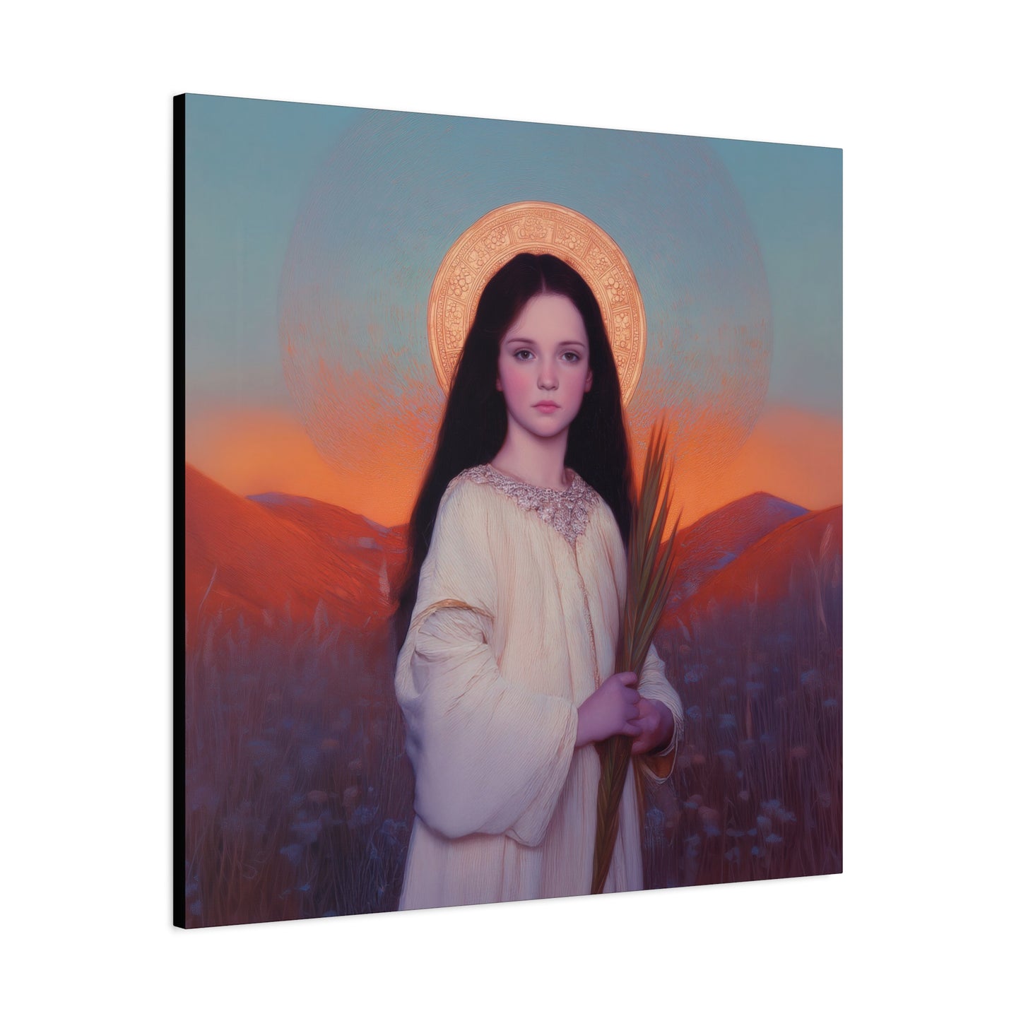 Saint Hope - Multiple Sizes - Catholic Home art - Museum Wrapped Canvas - Sanctified Souls Print - Martyr Saint