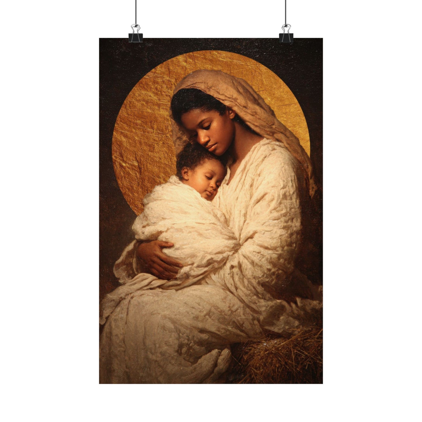 Our Lady of the Manger - Mother Mary and the Christ Child - Sanctified Souls Print - Multiple Sizes - Premium Matte Vertical Posters