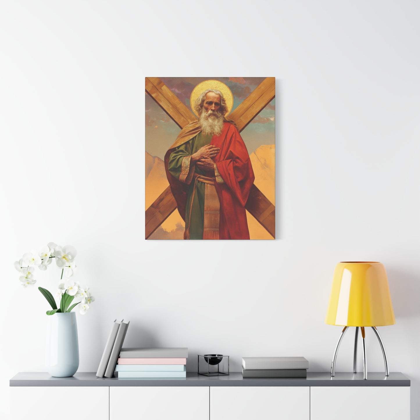 Saint Andrew the Apostle - Gallery Wrapped Canvas - Print - Religious Art for your Home - Catholic