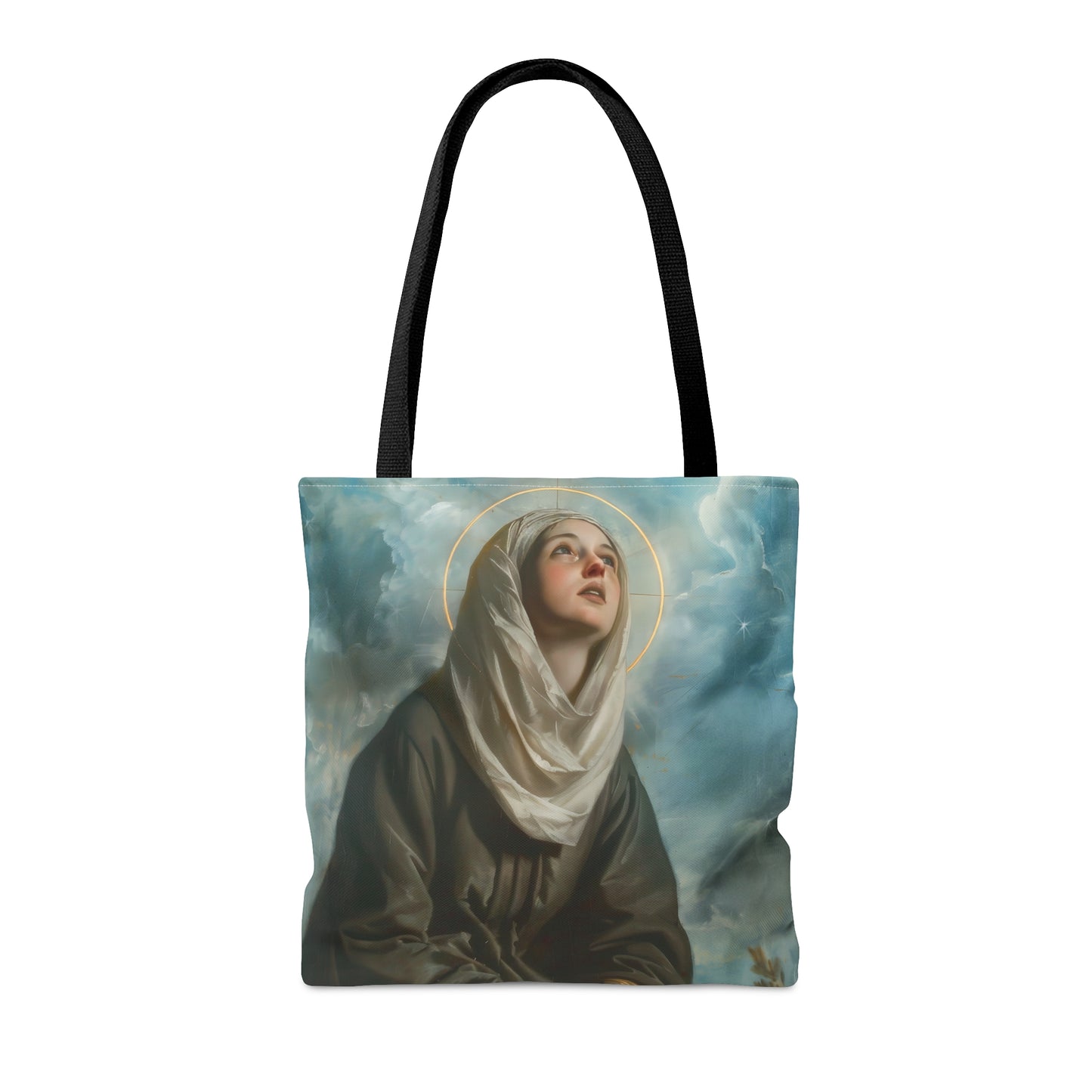 Saint Margaret of Cortona Tote Bag - Purse - Three sizes - Faith Art Bag - Catholic faith inspired carry-all purse - Double Sided