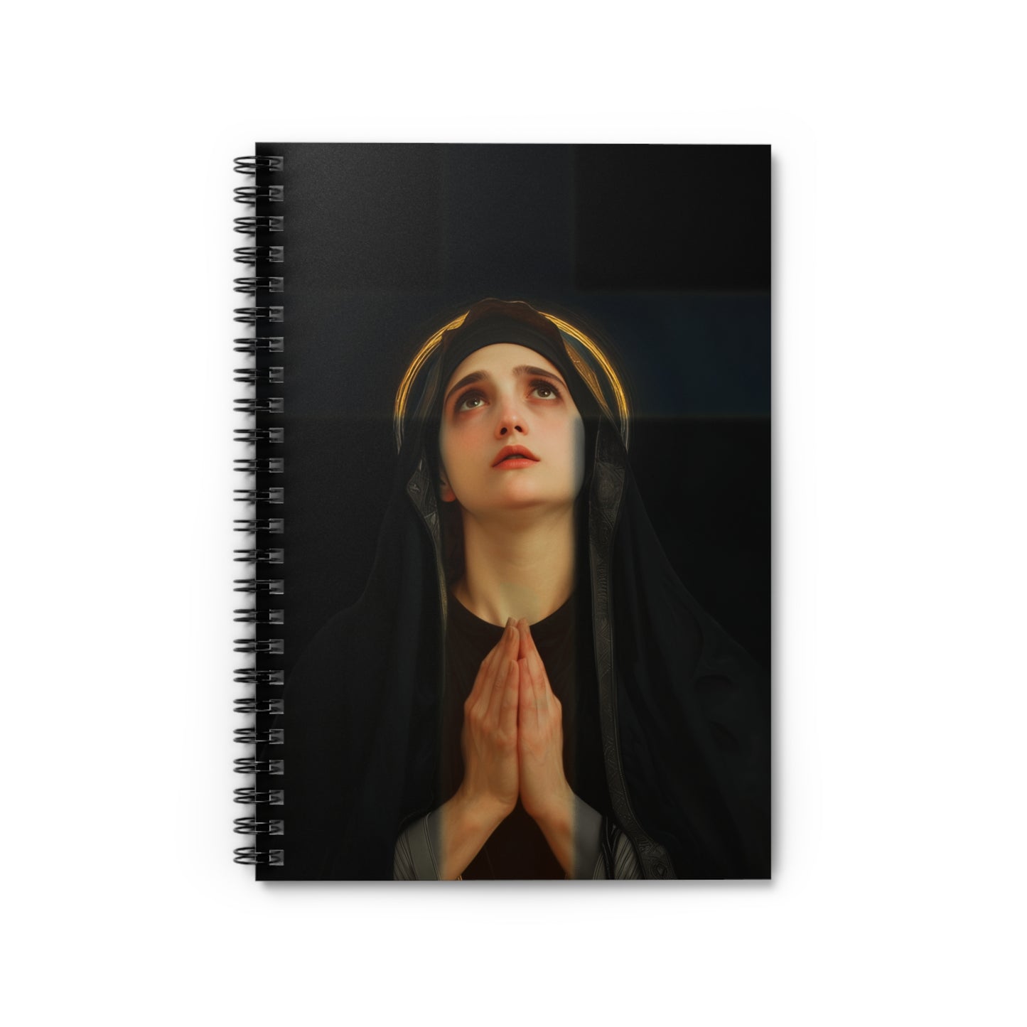 Our Lady of the Cross - Mother Mary  - Our Lady of the Crucifix - Marian Art - Journal - Spiral notebook - Religious Based Notebook