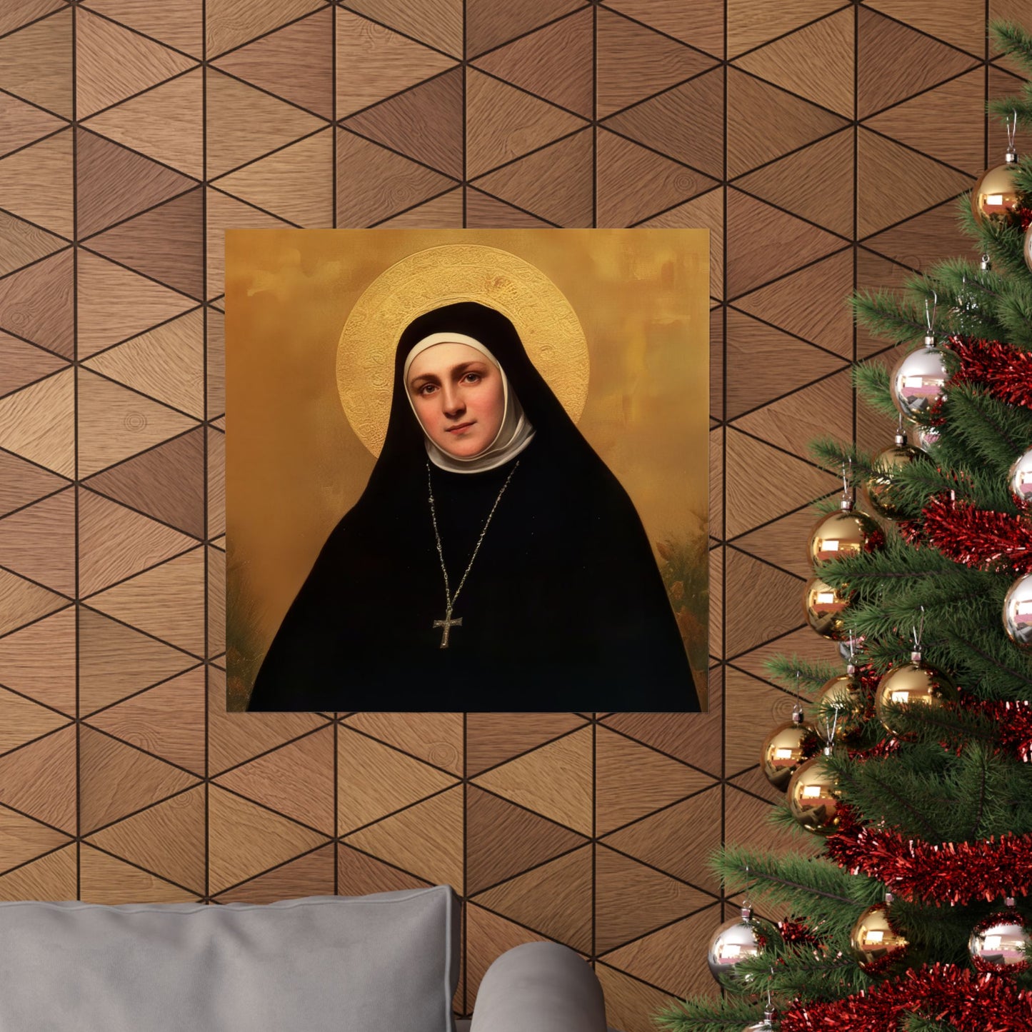 Saint Geltrude Caterina Comensoli - Sanctified Souls Print - Multiple Sizes - Premium Matte Vertical Posters
