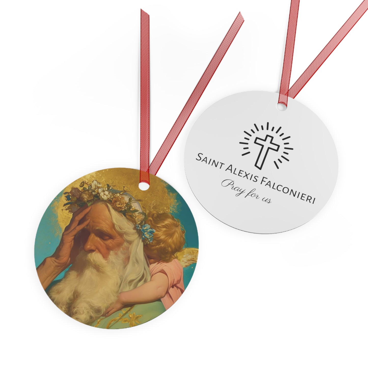 Saint Alexis Falconieri - Apostle Metal Ornament - Religious Holiday Christmas Keepsake - Religious Catholic Tree Ornament - Christmas Gift