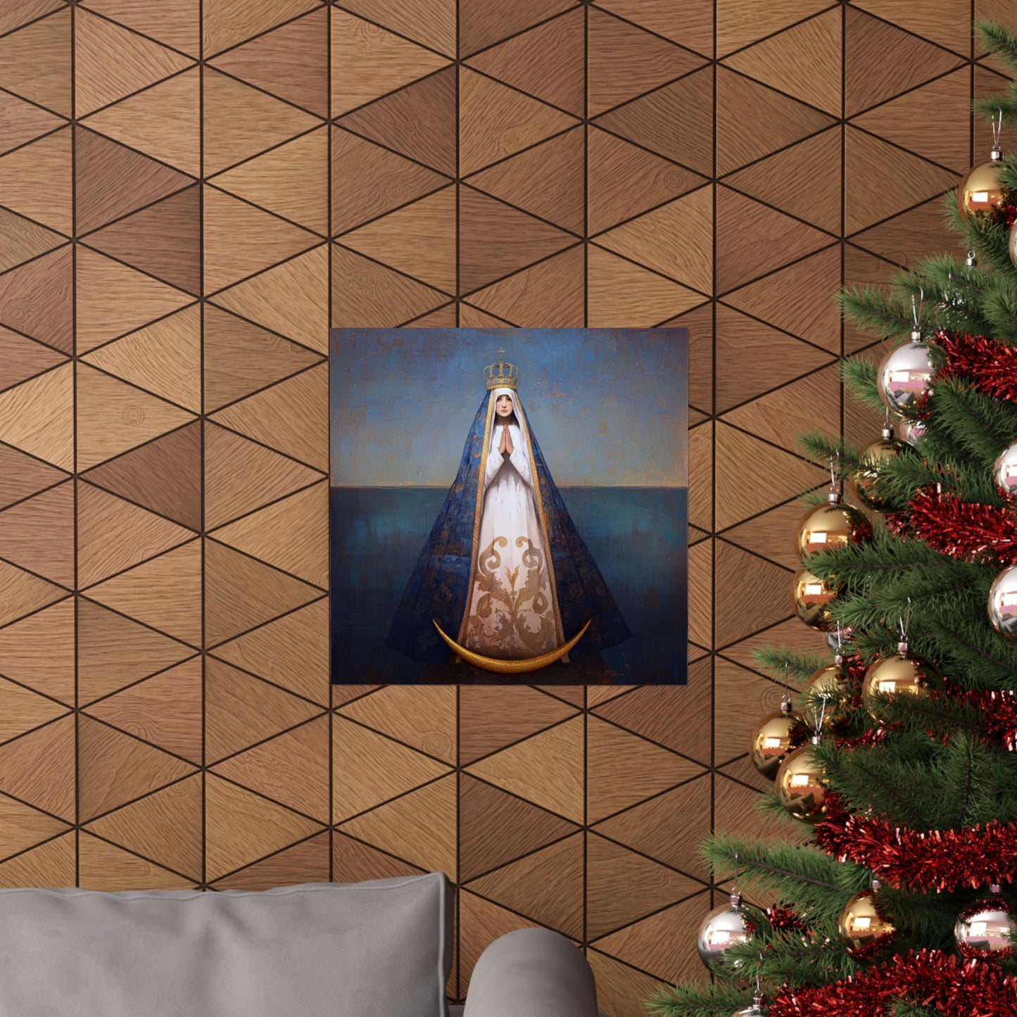 Virgen del Valle - Mother Mary  - Virgin of the Valley - Marian Art - Sanctified Souls Print - Multiple Sizes - Premium Vertical Posters