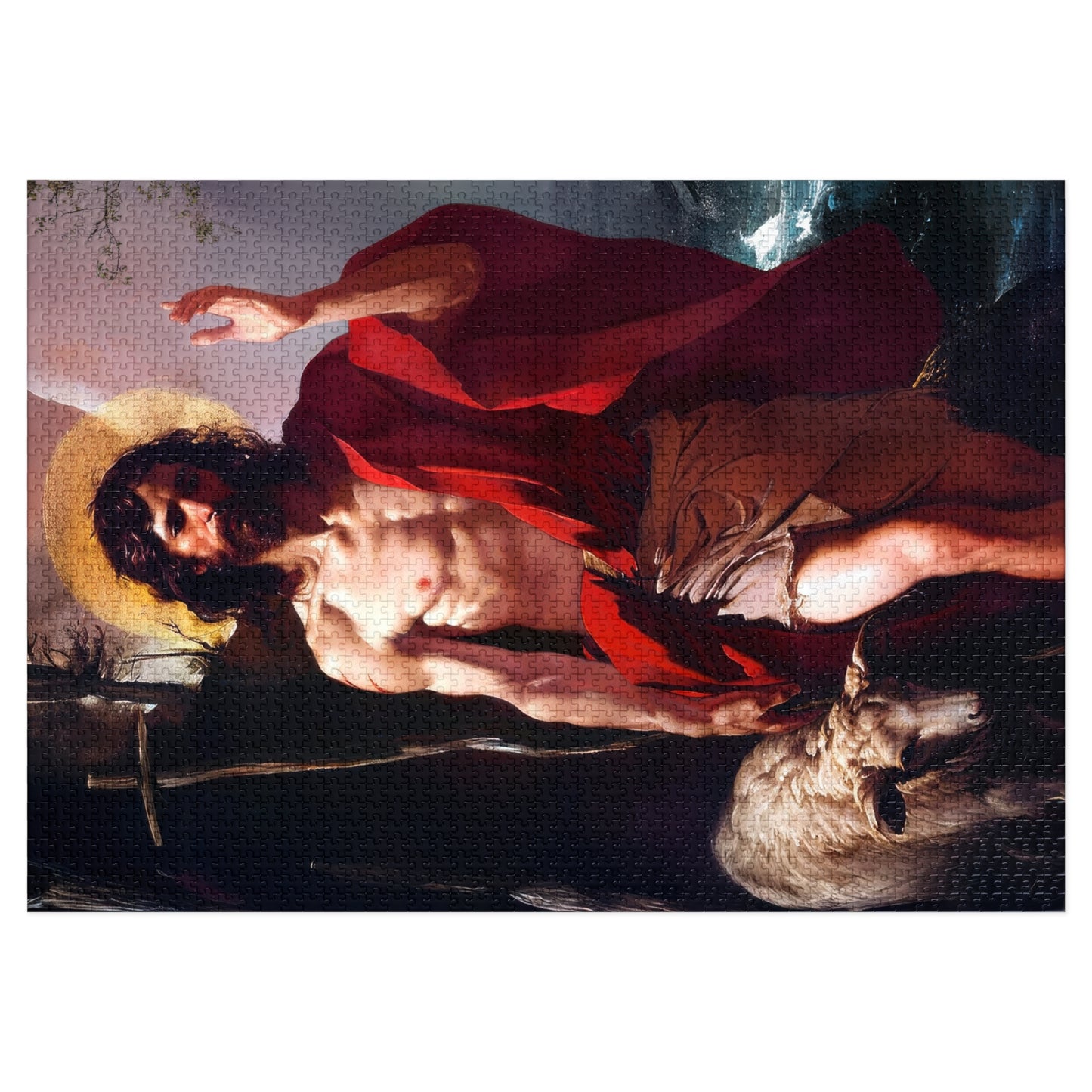 Saint John the Baptist  - Puzzle and Keepsake Tin - Religious Jigsaw Puzzle (30, 110, 252, 500,1000) - Gift for Catholic Families