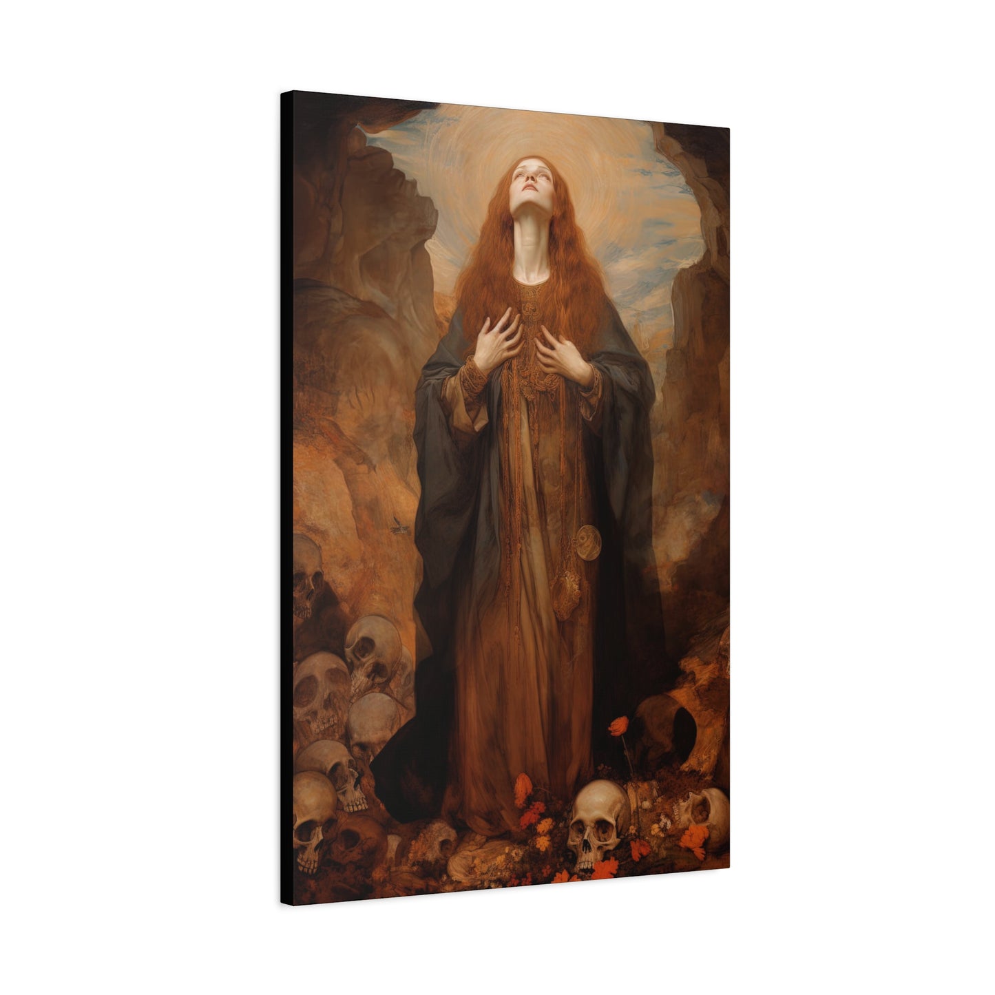 Saint Rosalia - Museum Wrapped Canvas - Sanctified Souls Print - Religious Art for your Home